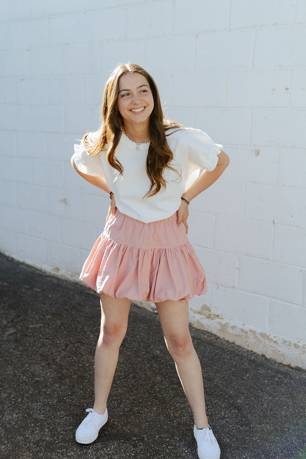 Pink bubble skirt