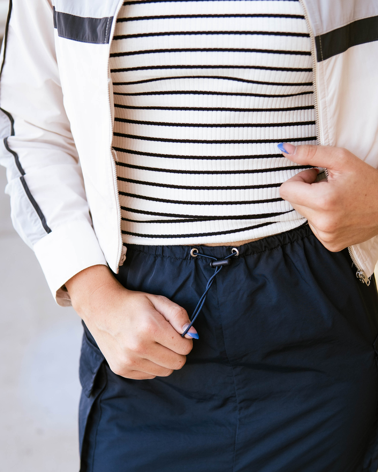 Navy Cargo Skirt