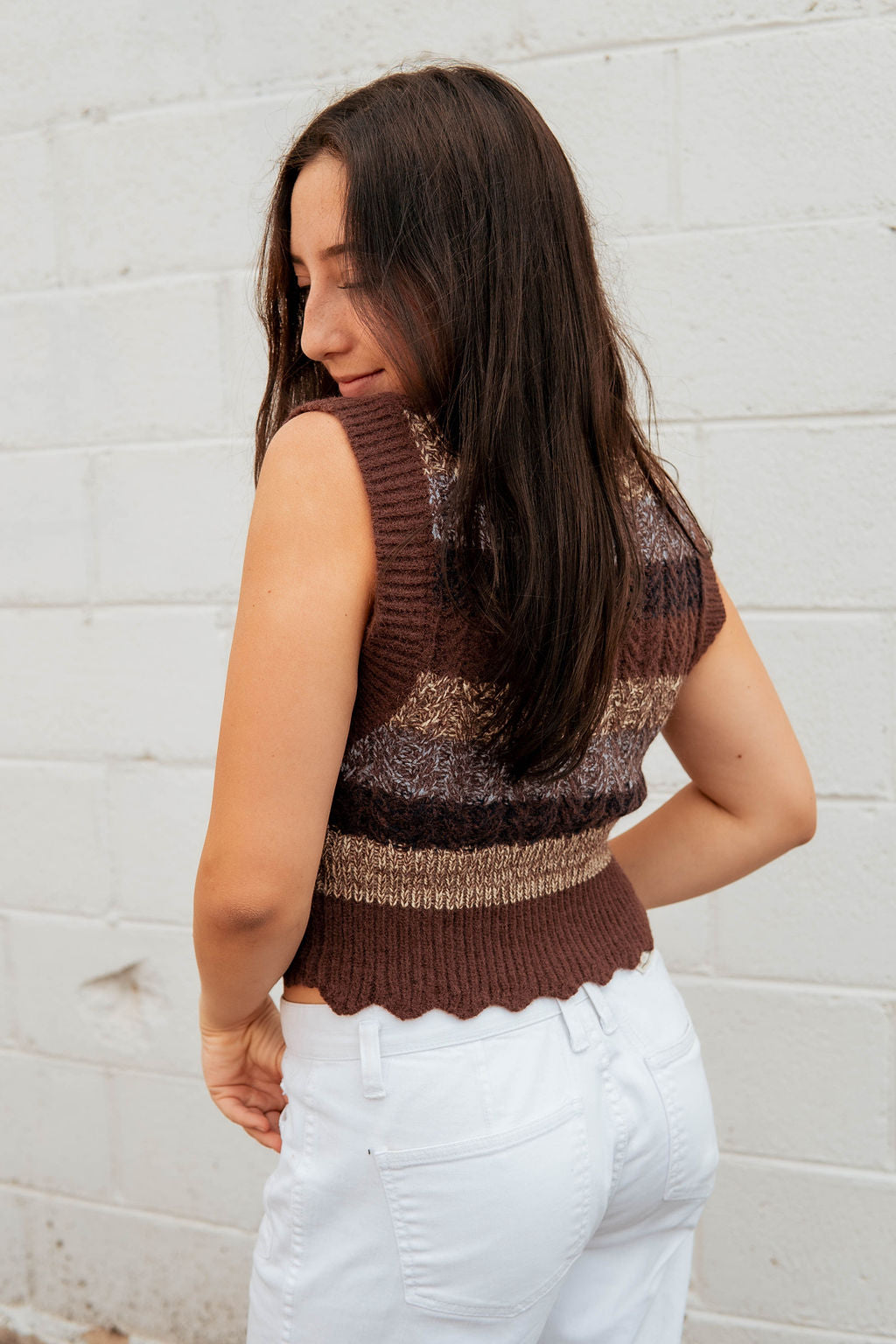 Grace Cropped Sweater Vest