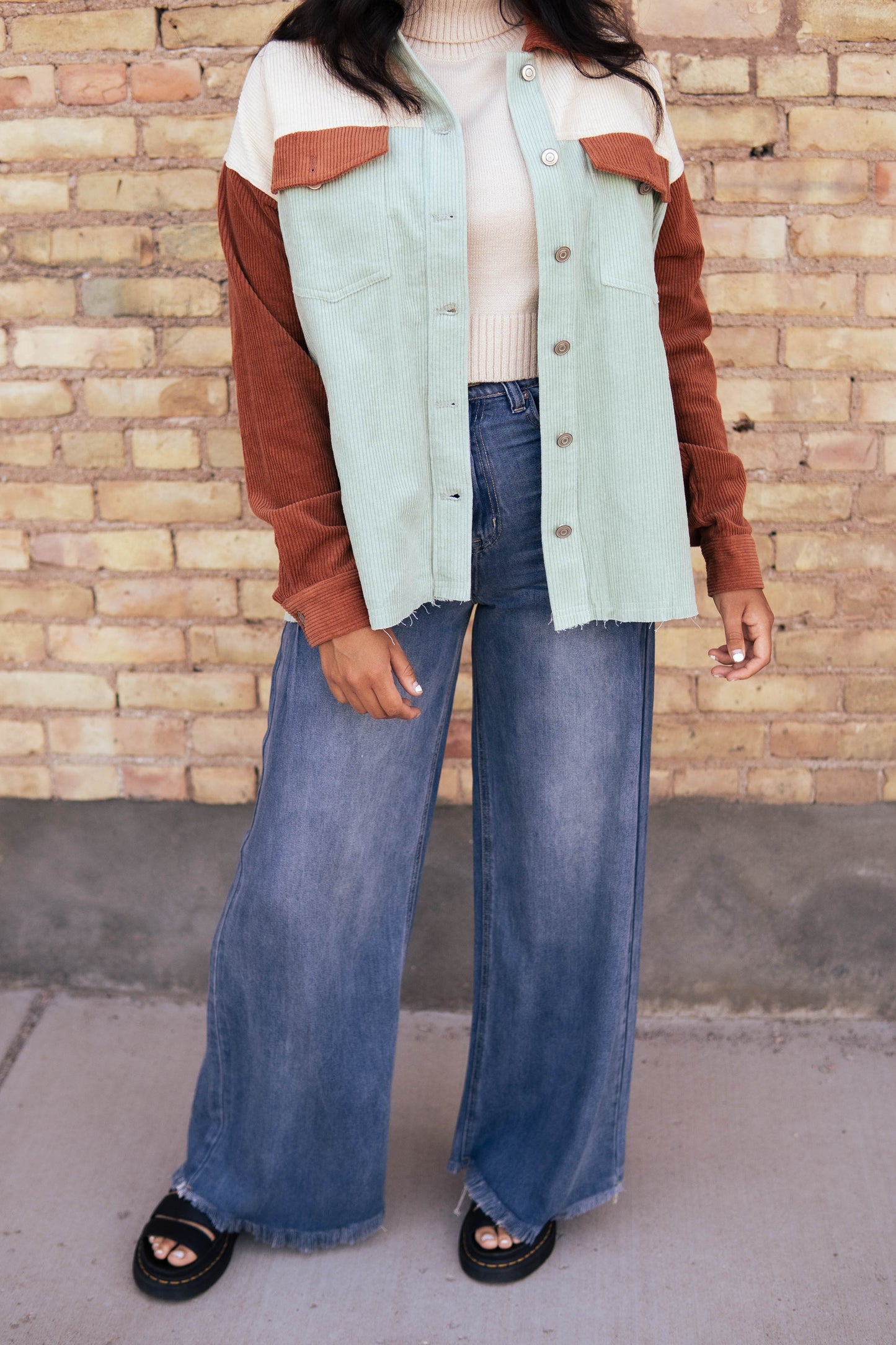 corduroy jacket, corduroy button up, back to school clothing, jacket, color block jacket