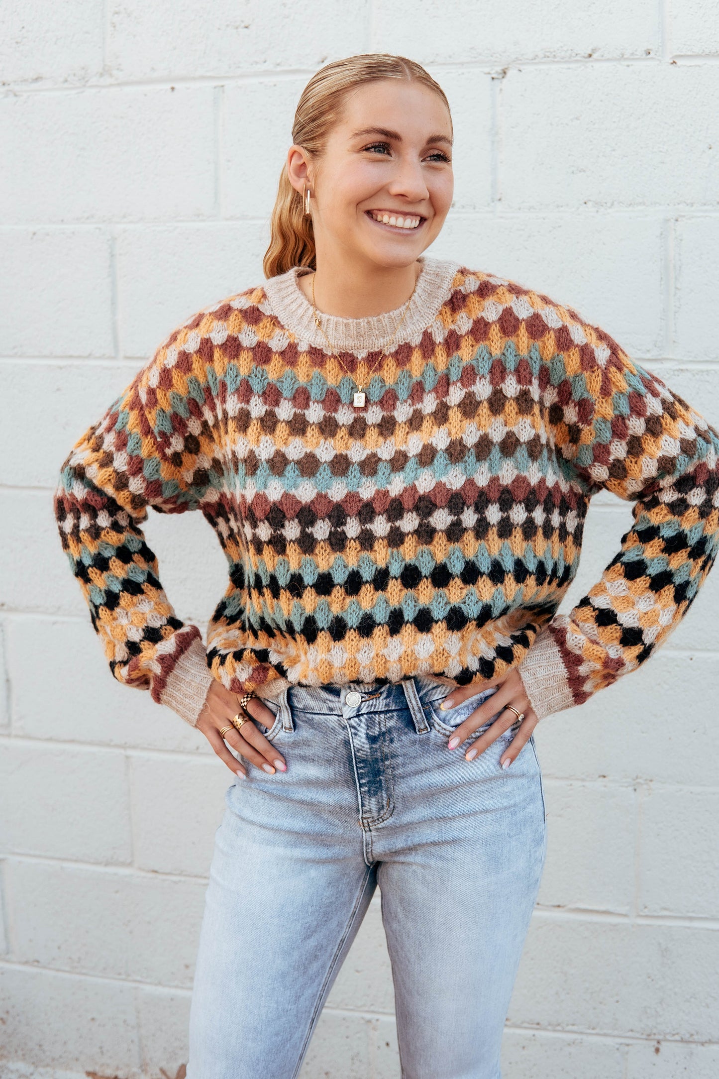 Speckled Knit Sweater