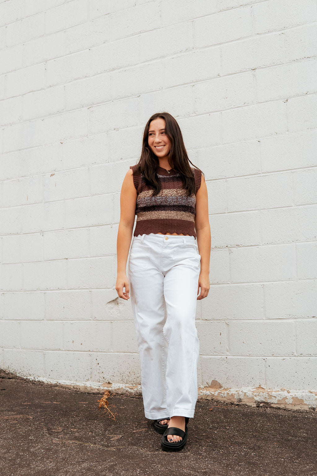 Grace Cropped Sweater Vest