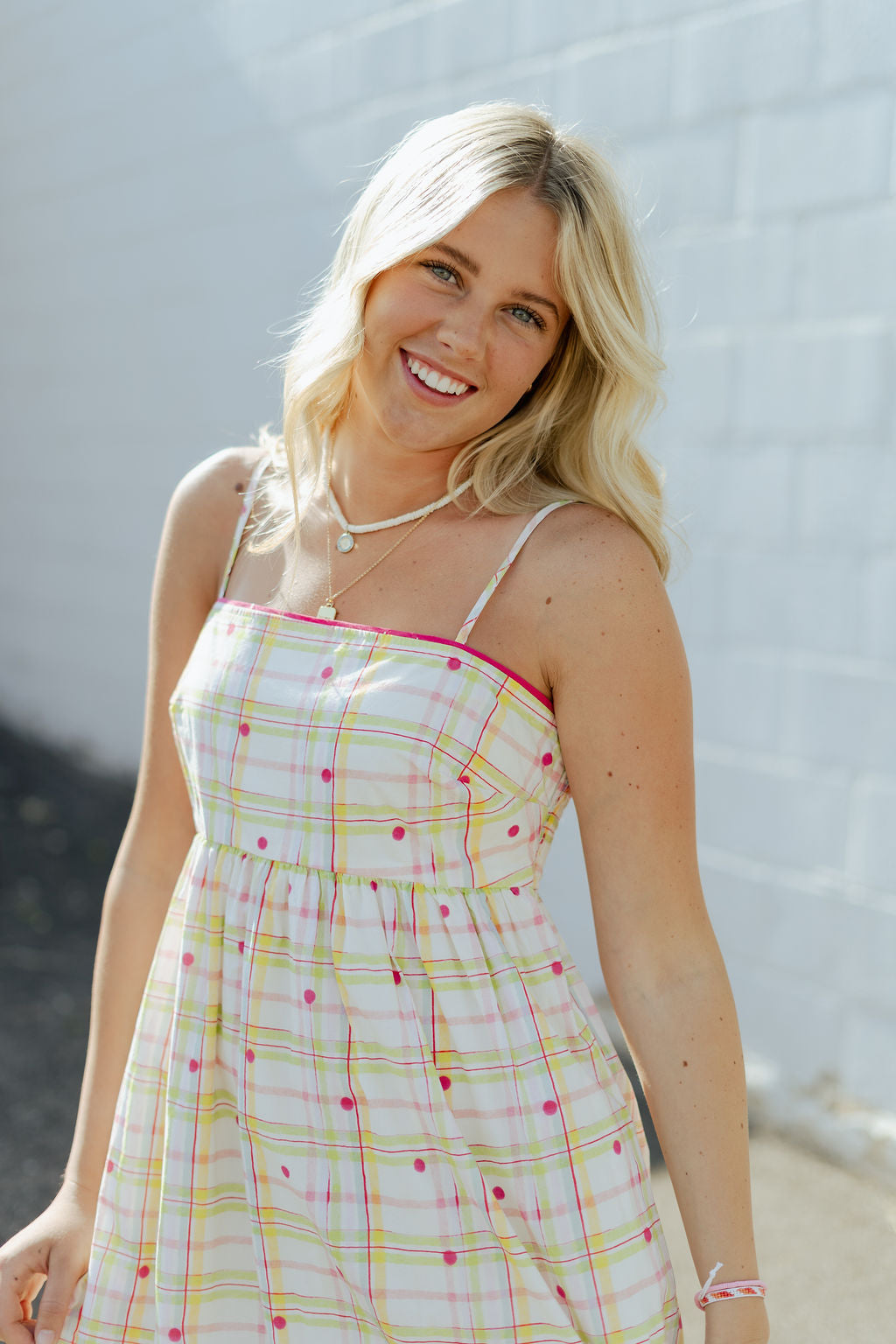 Plaid and Dot Dress