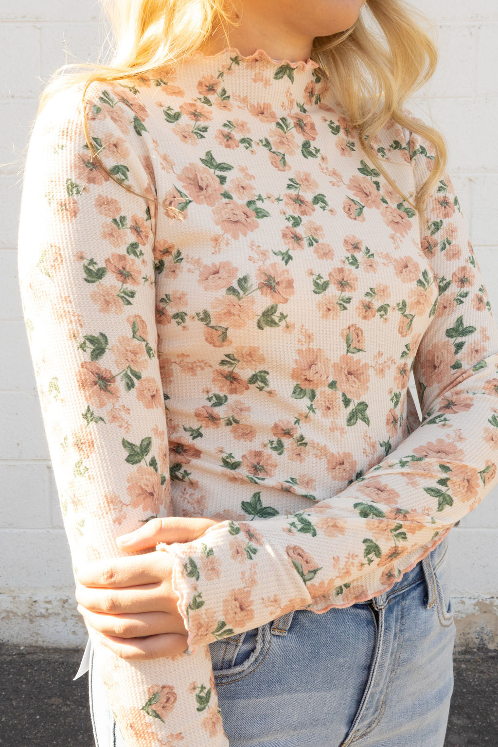 Fall floral thermal top