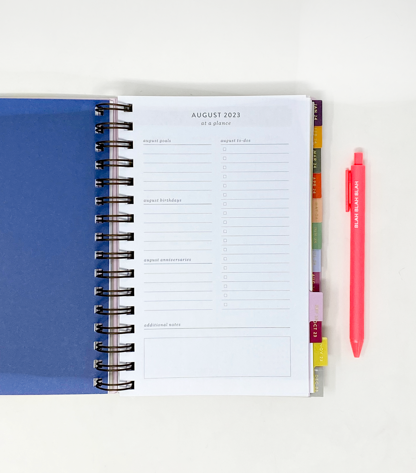 2023-2024 day planner, 17 month day planner