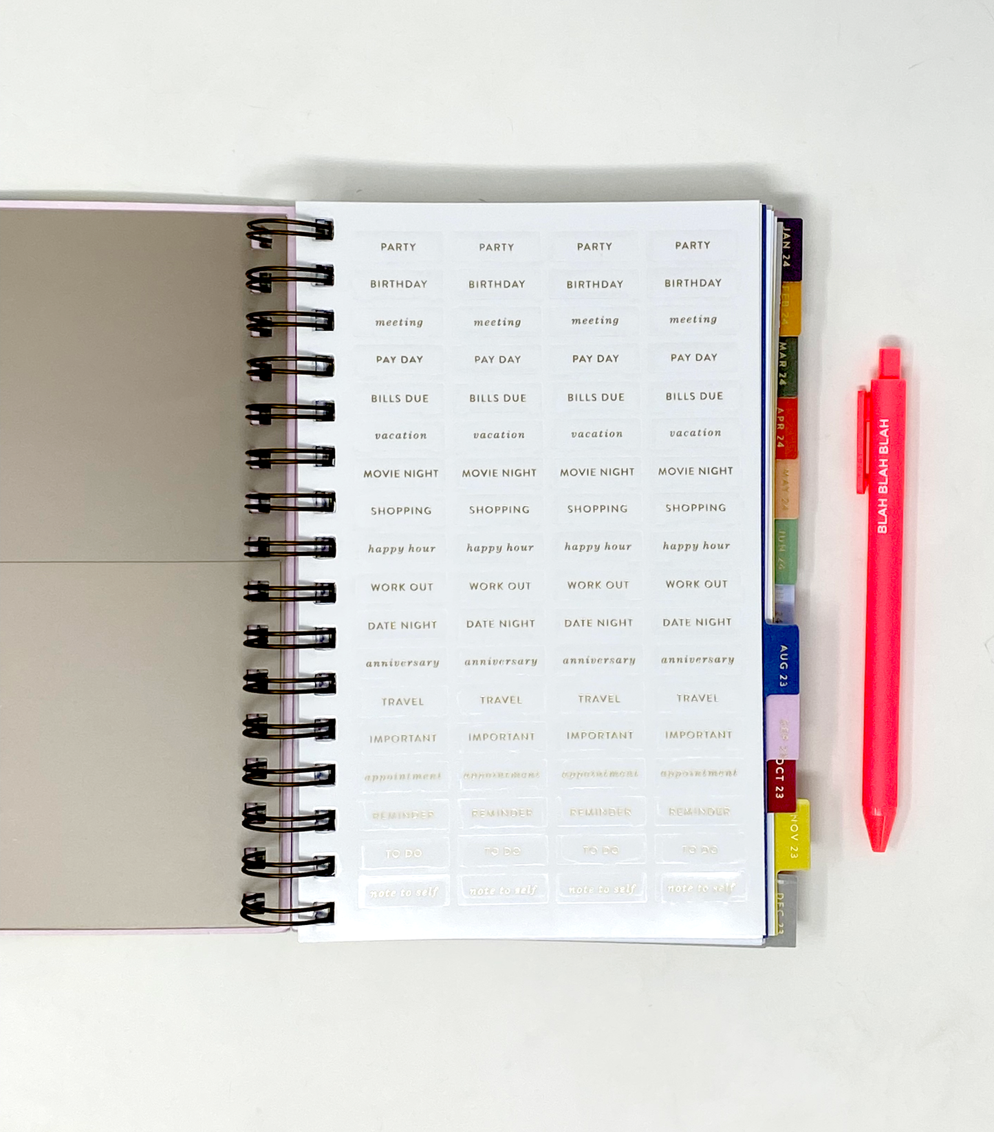 2023-2024 day planner, 17 month day planner