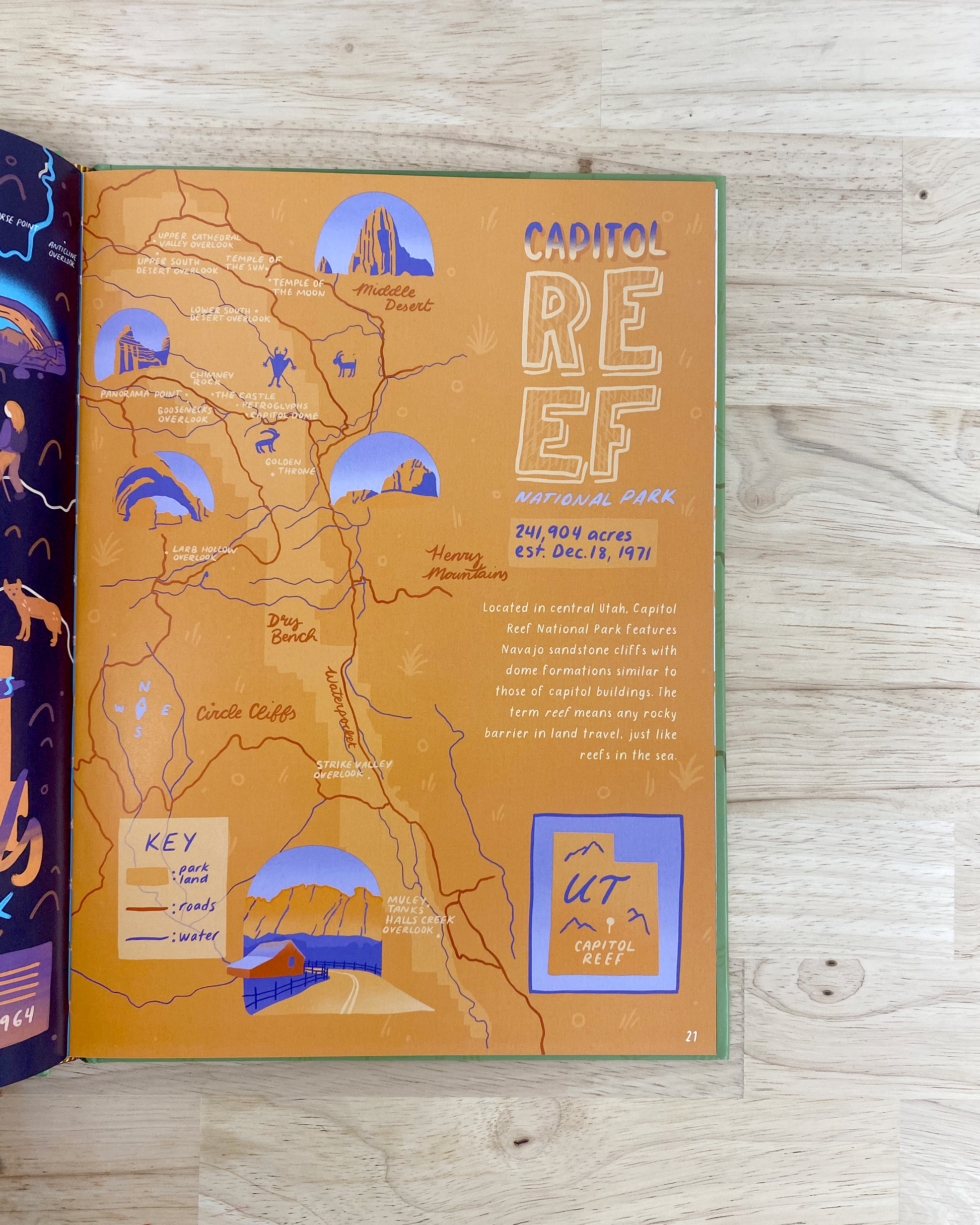 Illustrated book of National Parks