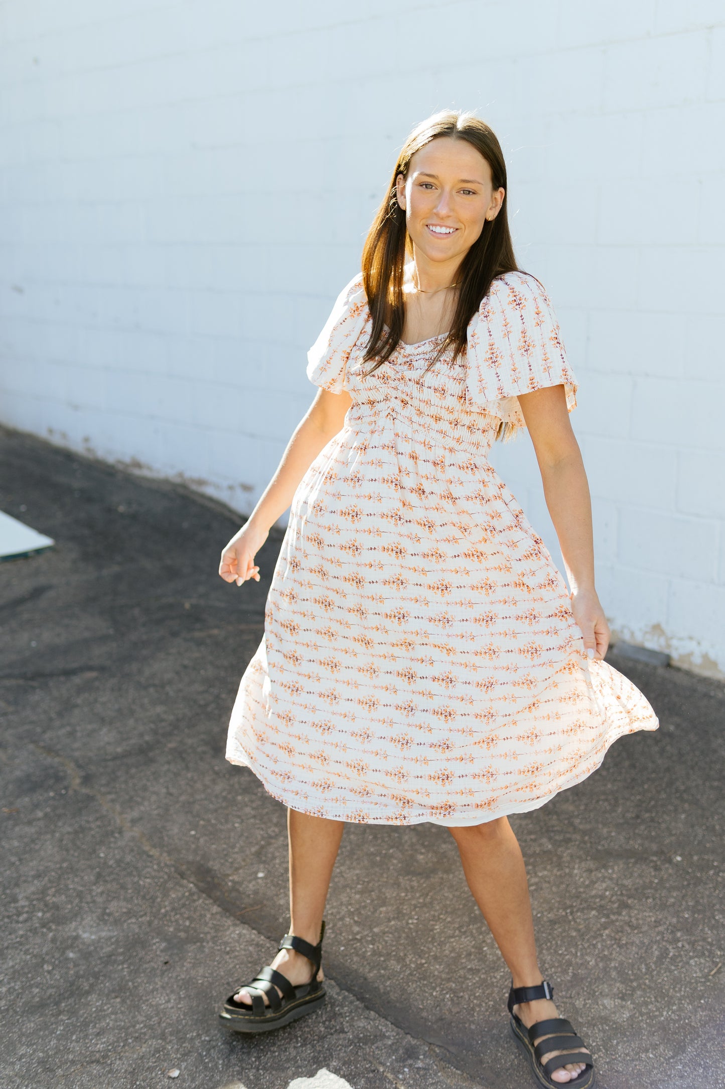 Peachy floral dress
