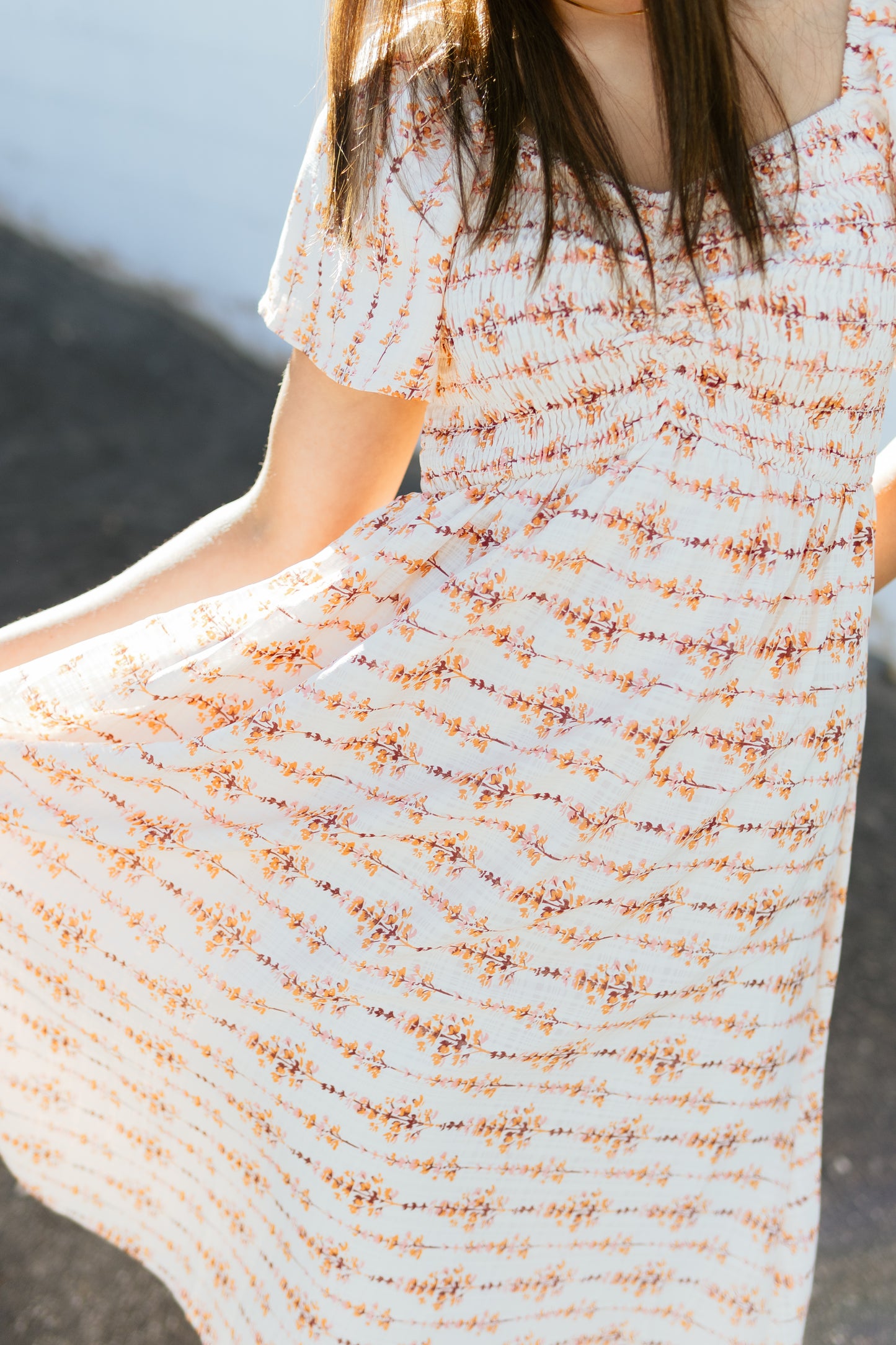 Peachy floral dress