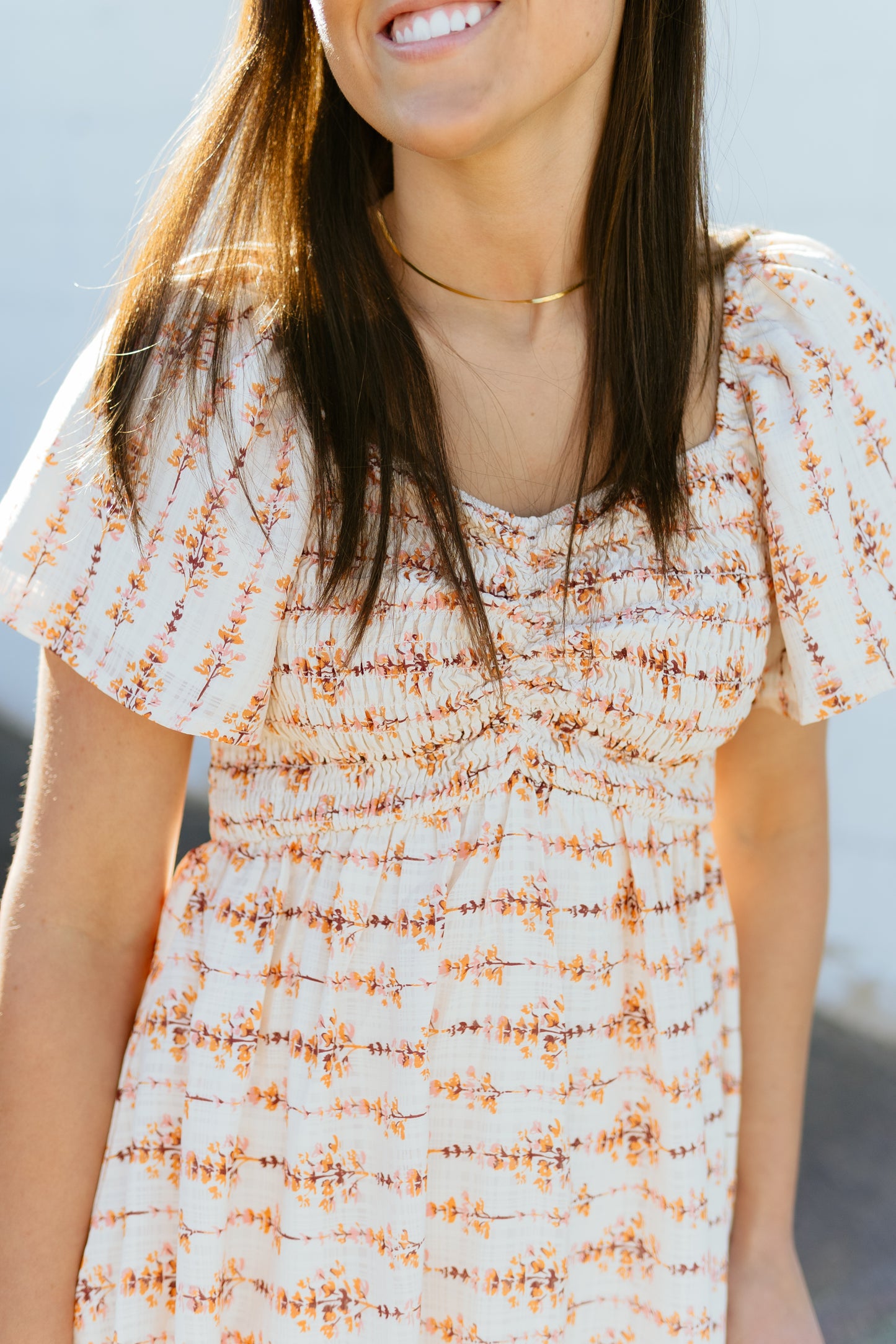 Peachy floral dress