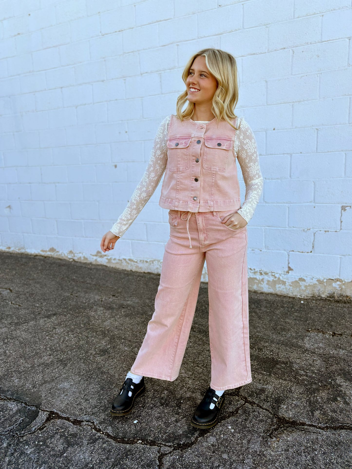 Pink Denim Top