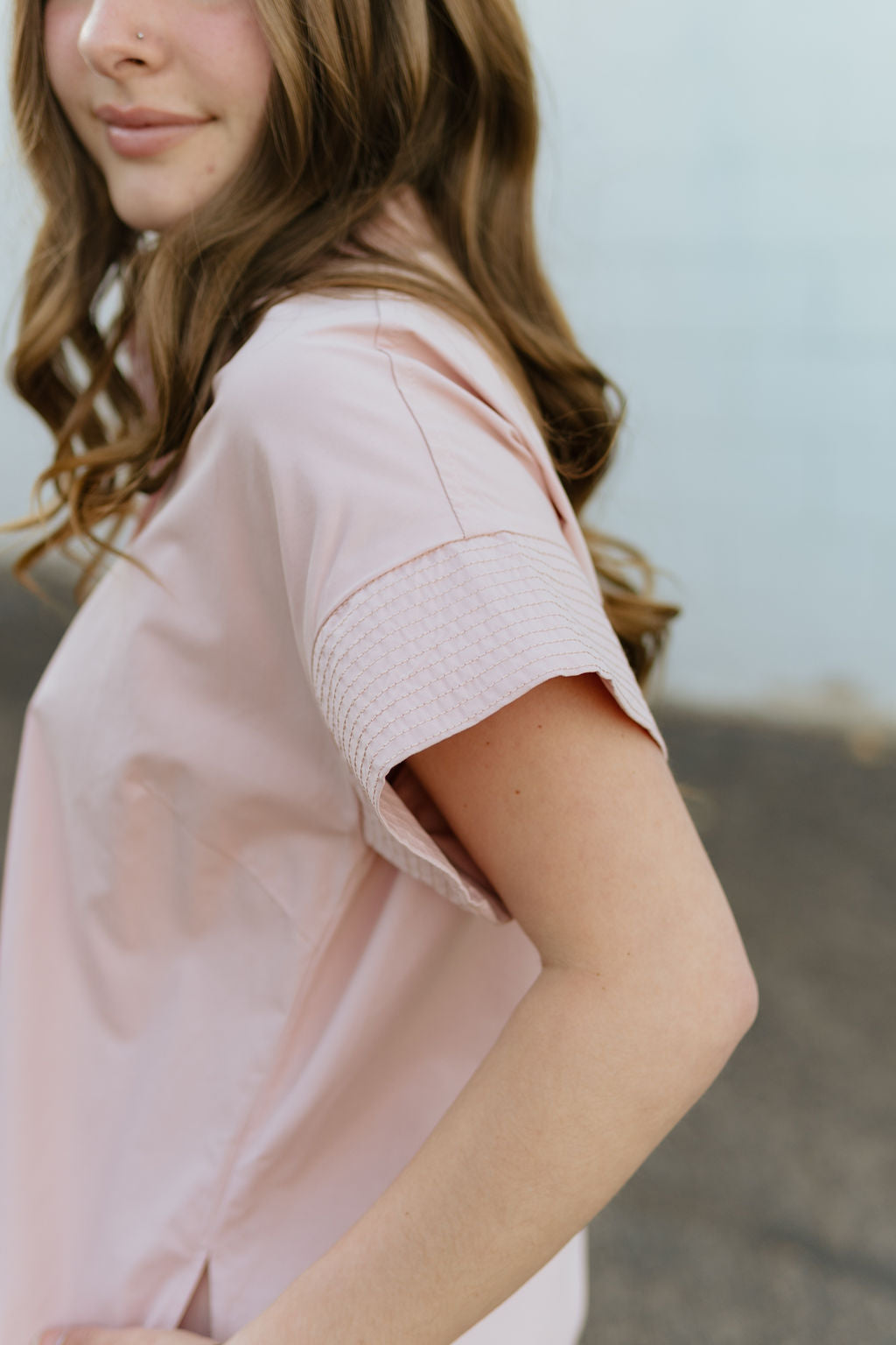 pink mini shirt dress