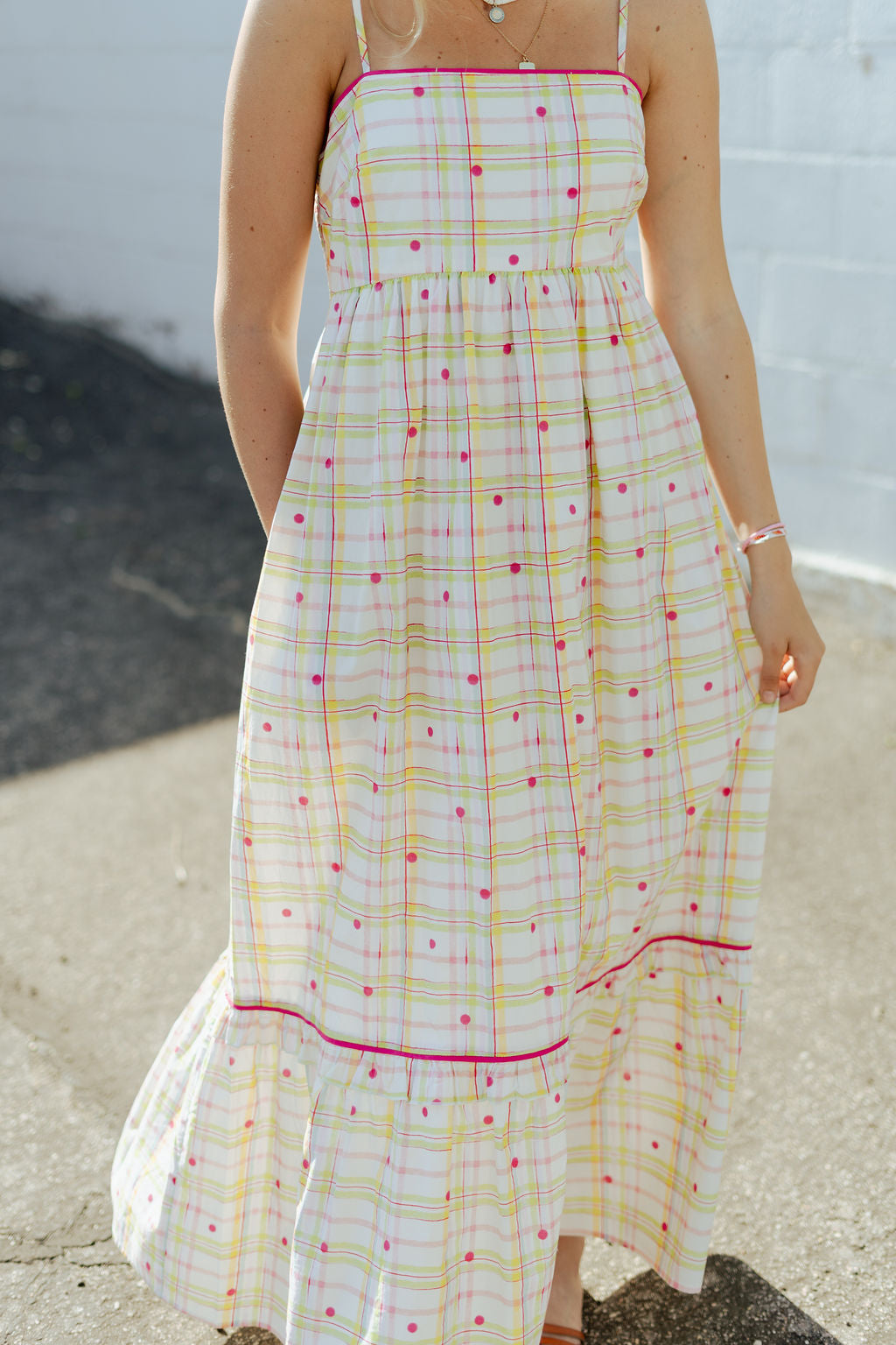 Plaid and Dot Dress
