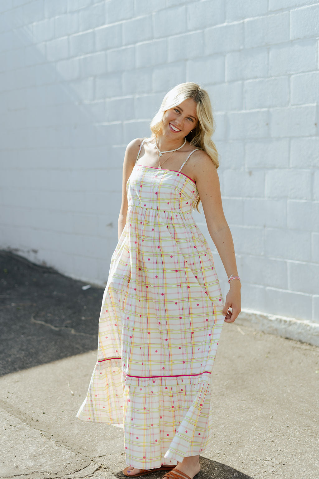 Plaid and Dot Dress