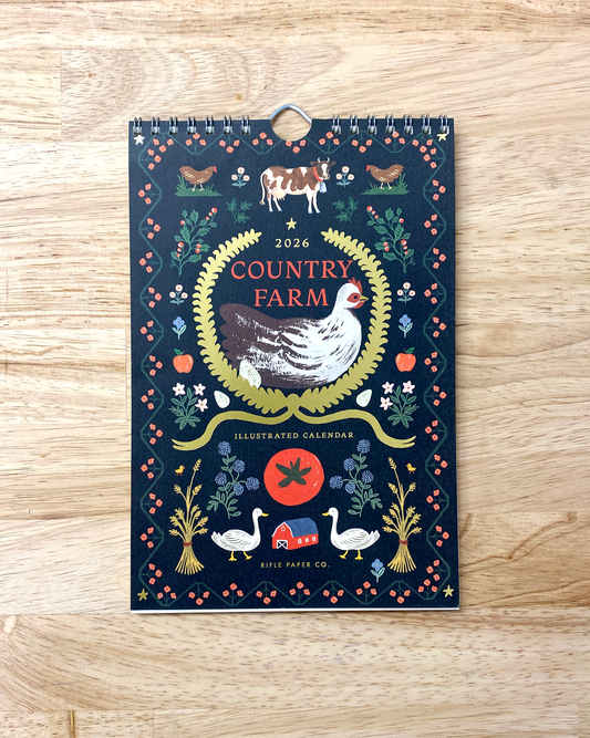 Rifle Paper Co country farm calendar 2026