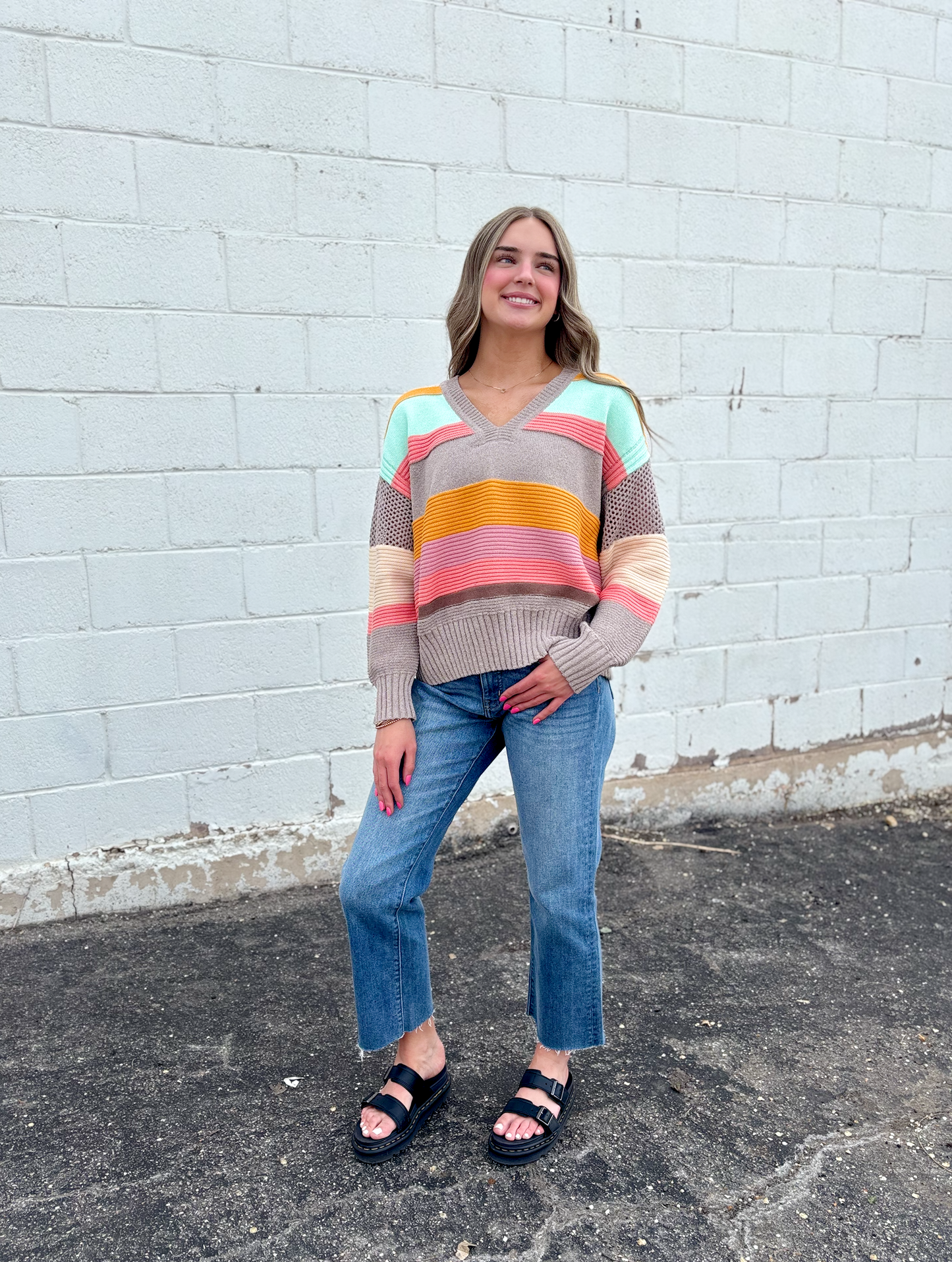 Cute, colorful striped sweater