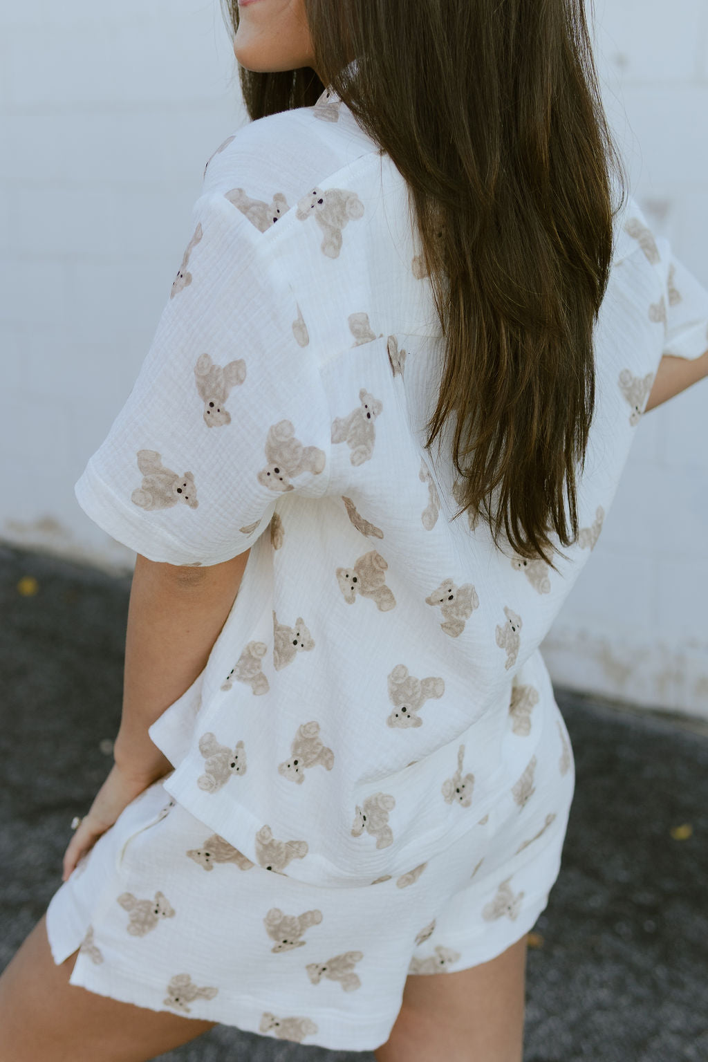 Teddy bear print lounge set