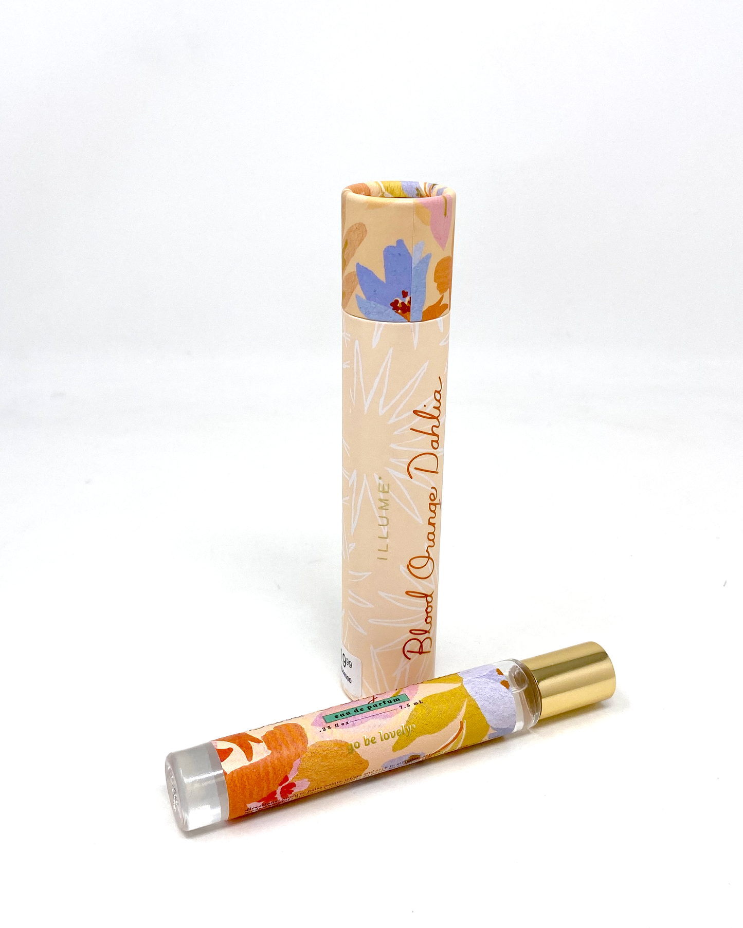 beautiful perfume rollers in four different scents. Blood Orange Dahlia, Coconut Milk Mango, La La Lavender, and Citrus Crush all smell divine!