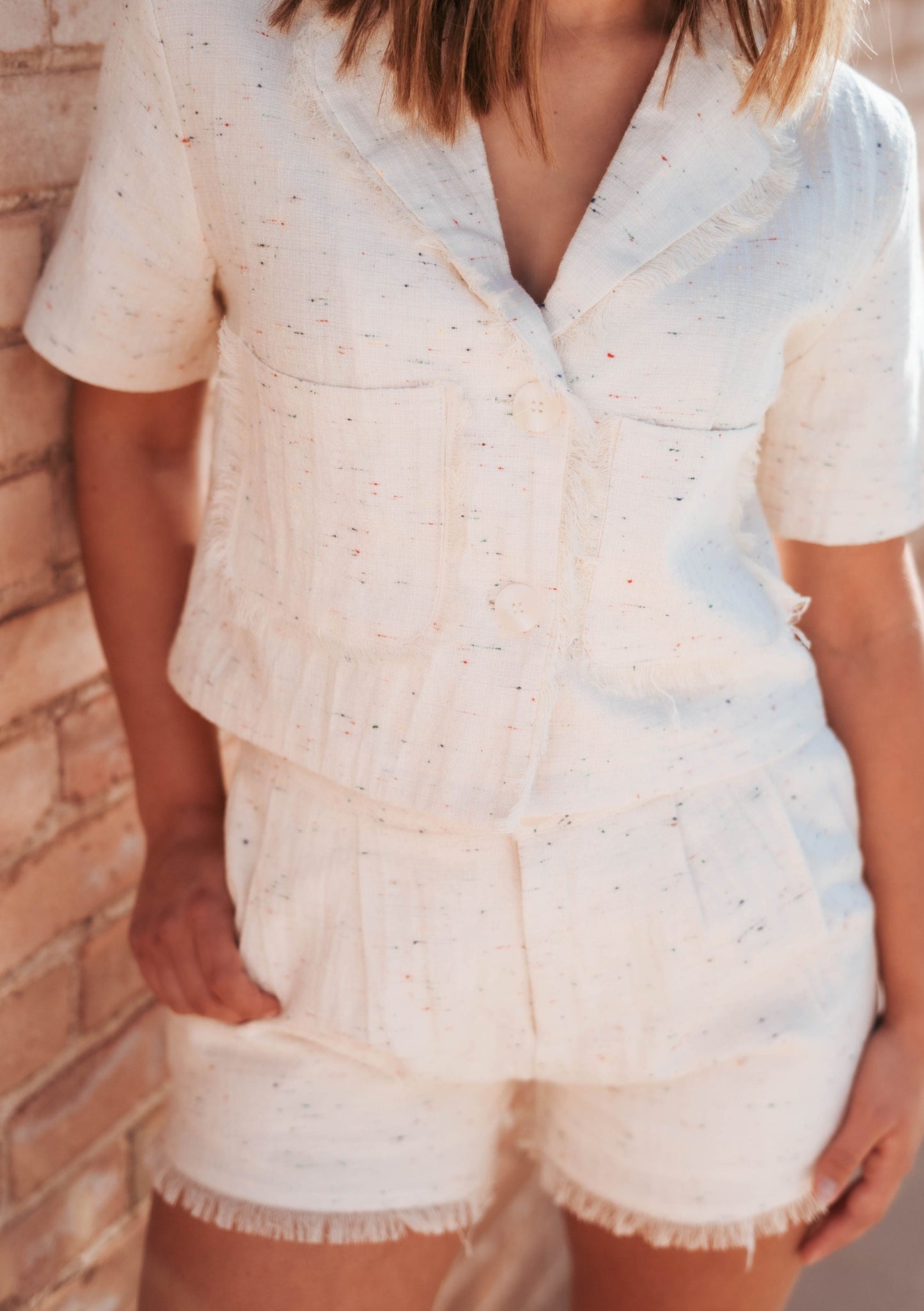 Multi-Color Speckled Two Piece Set