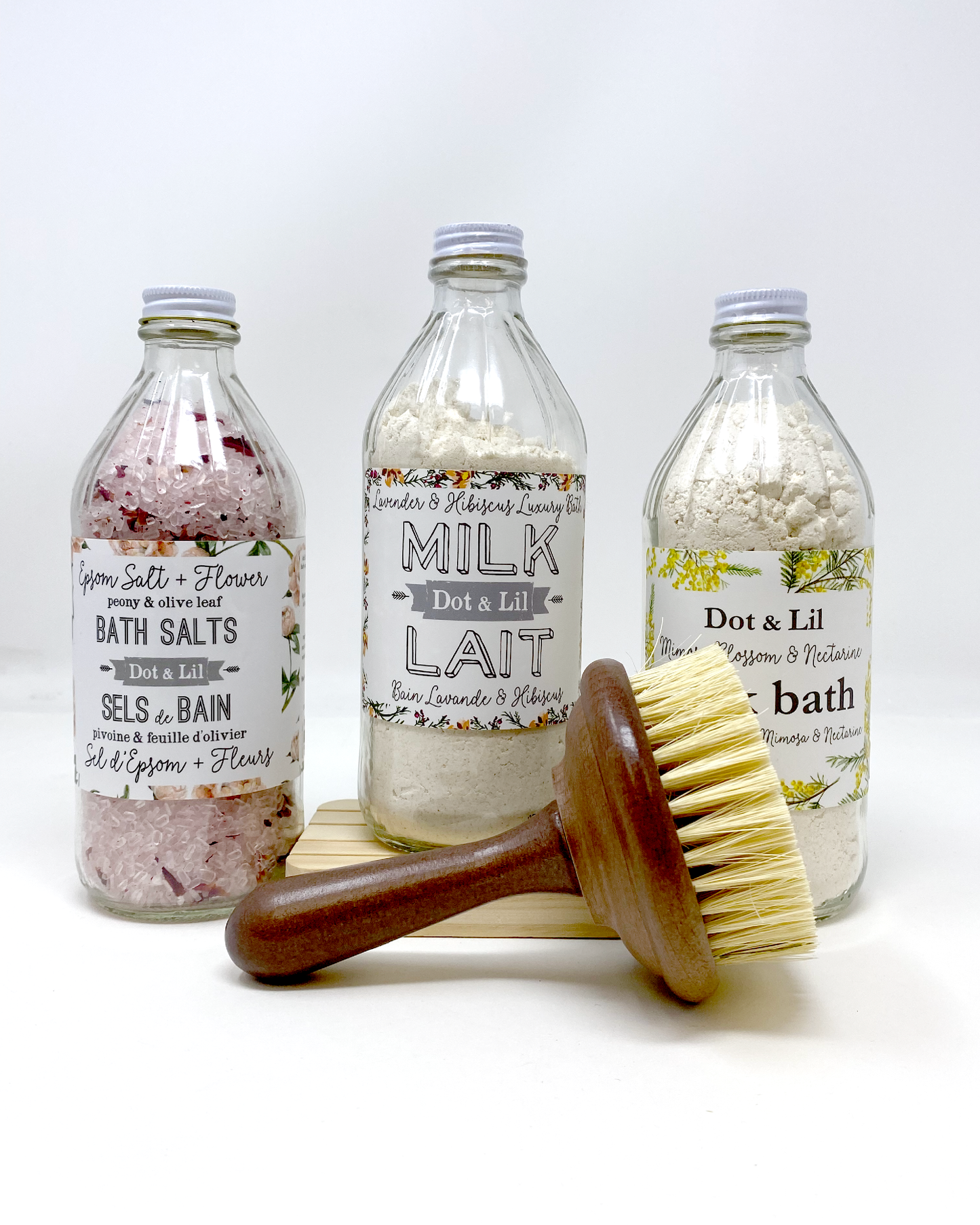 milk bath and bath salts from Dot & Lil