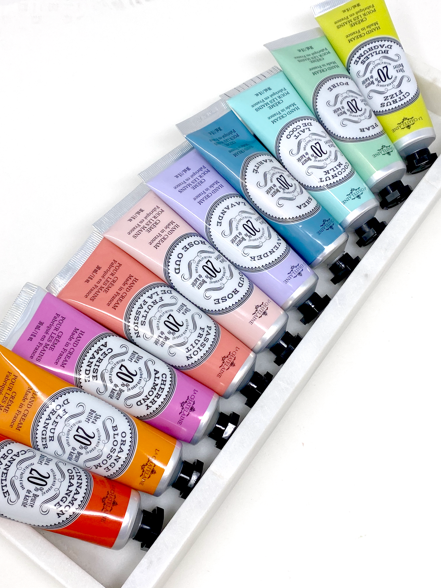 Luxury hand lotion made with shea butter and argan oil. La Chatelaine hand lotion made in France