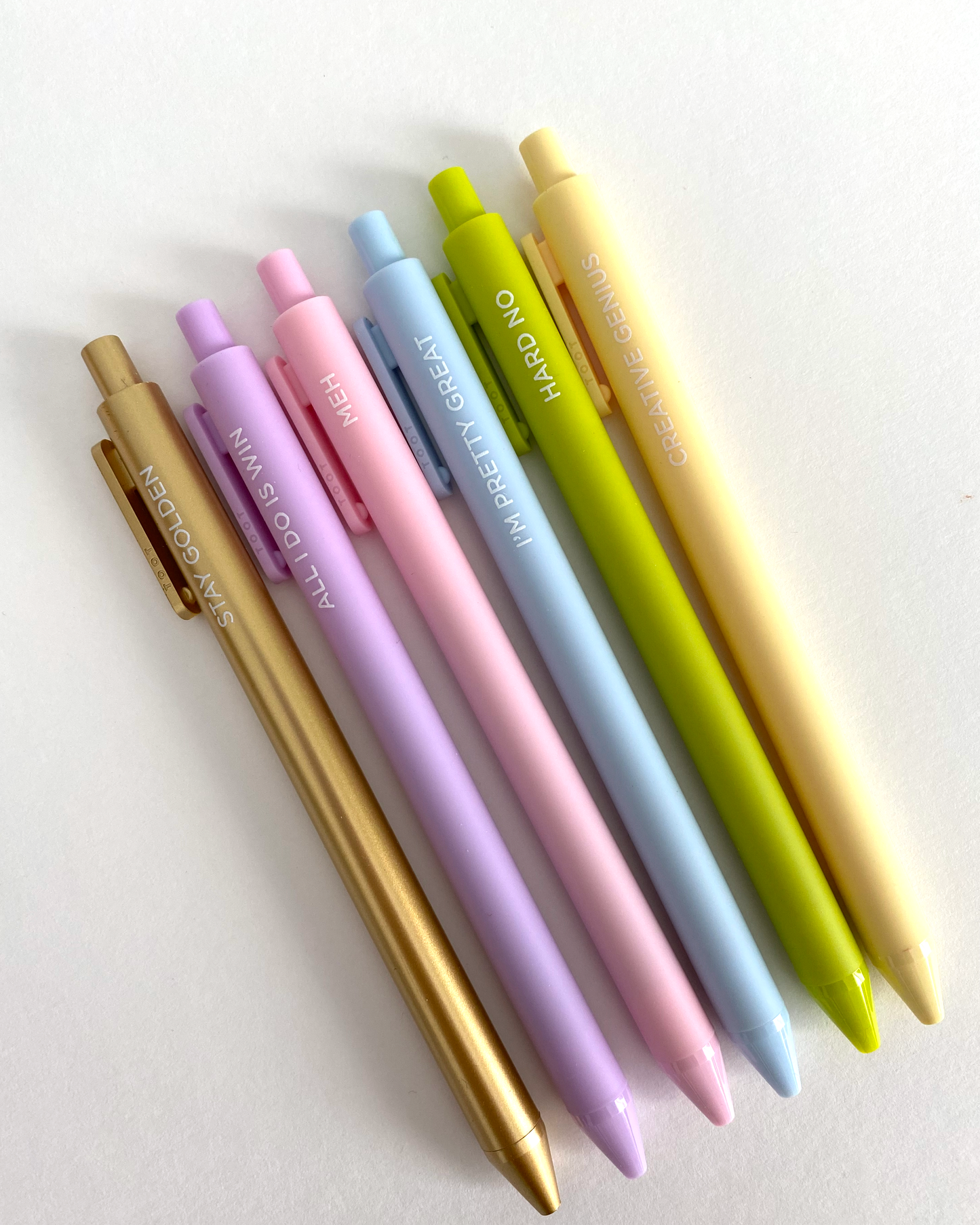 Pastel pen jotter set by talking out of turn
