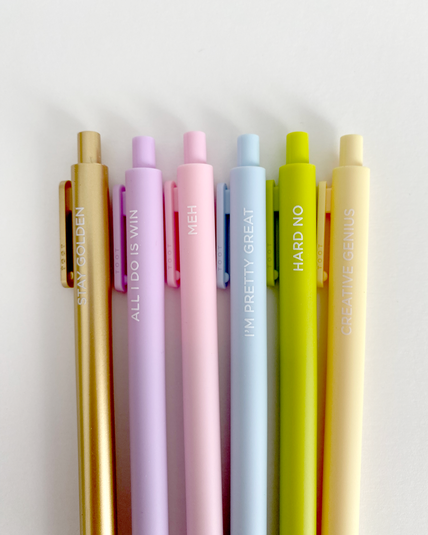 Pastel pen jotter set by talking out of turn