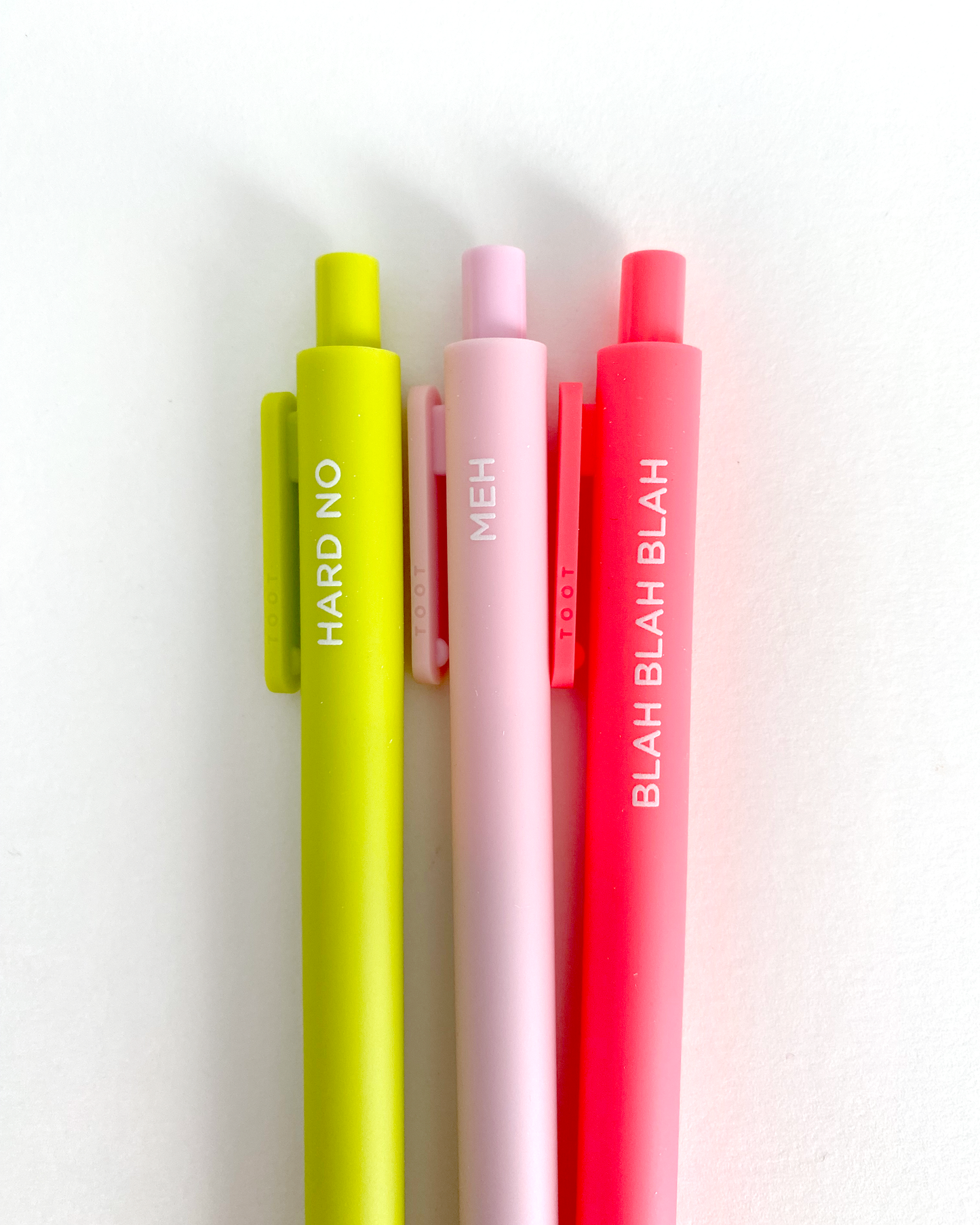 neon pens from talking out of turn. Lovely pen jotter set pack of three.