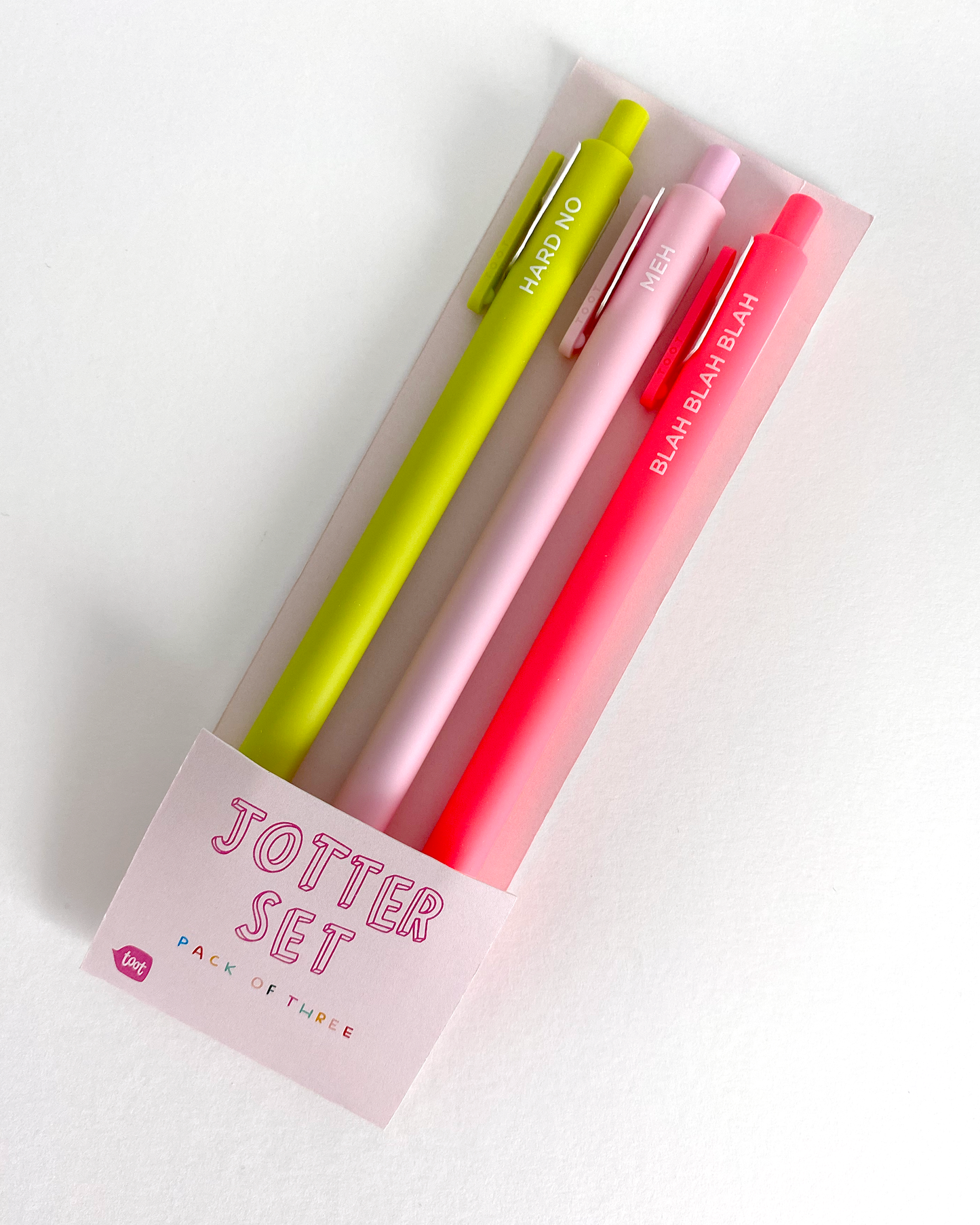neon pens from talking out of turn. Lovely pen jotter set pack of three.
