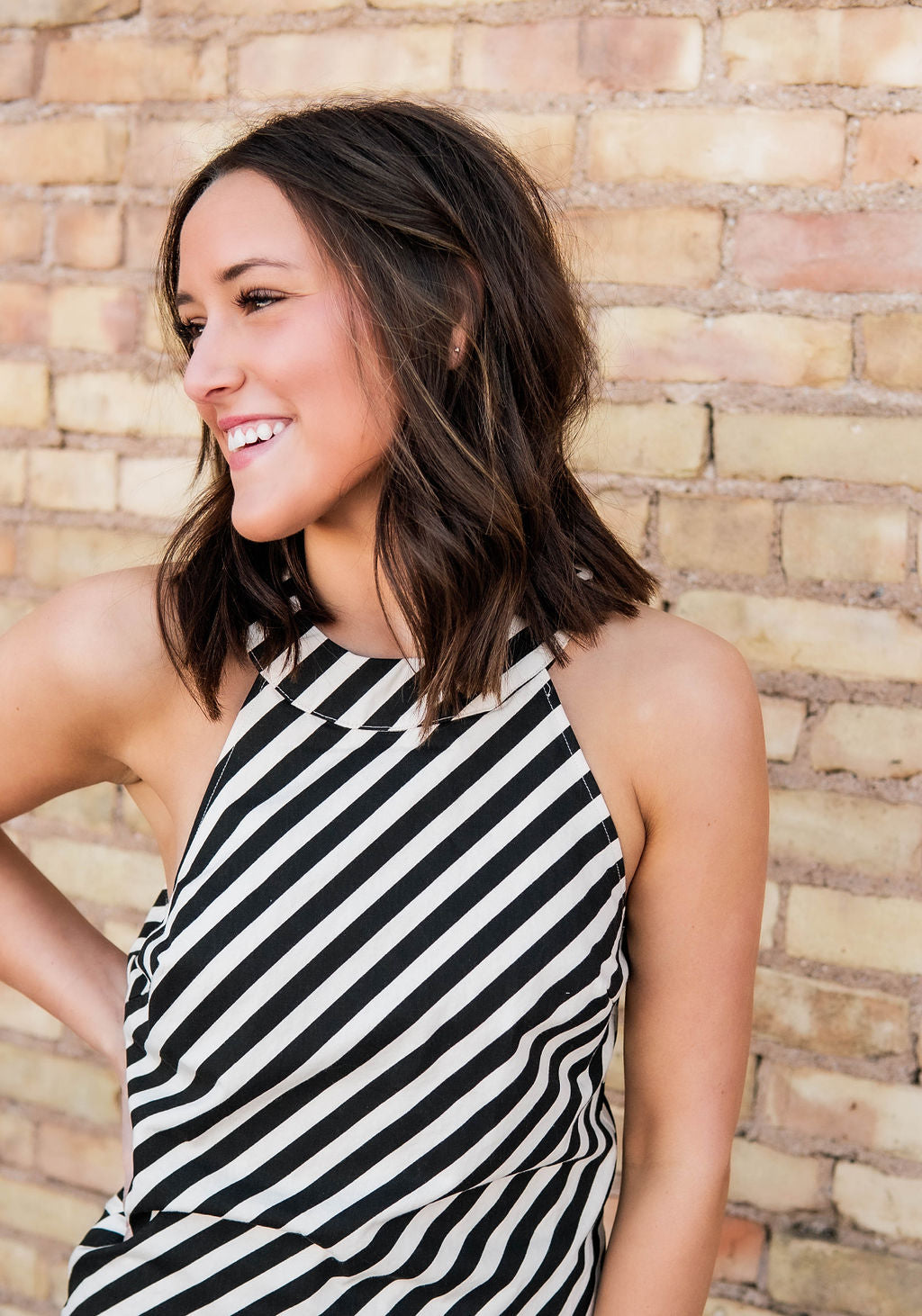 Striped Halter Dress