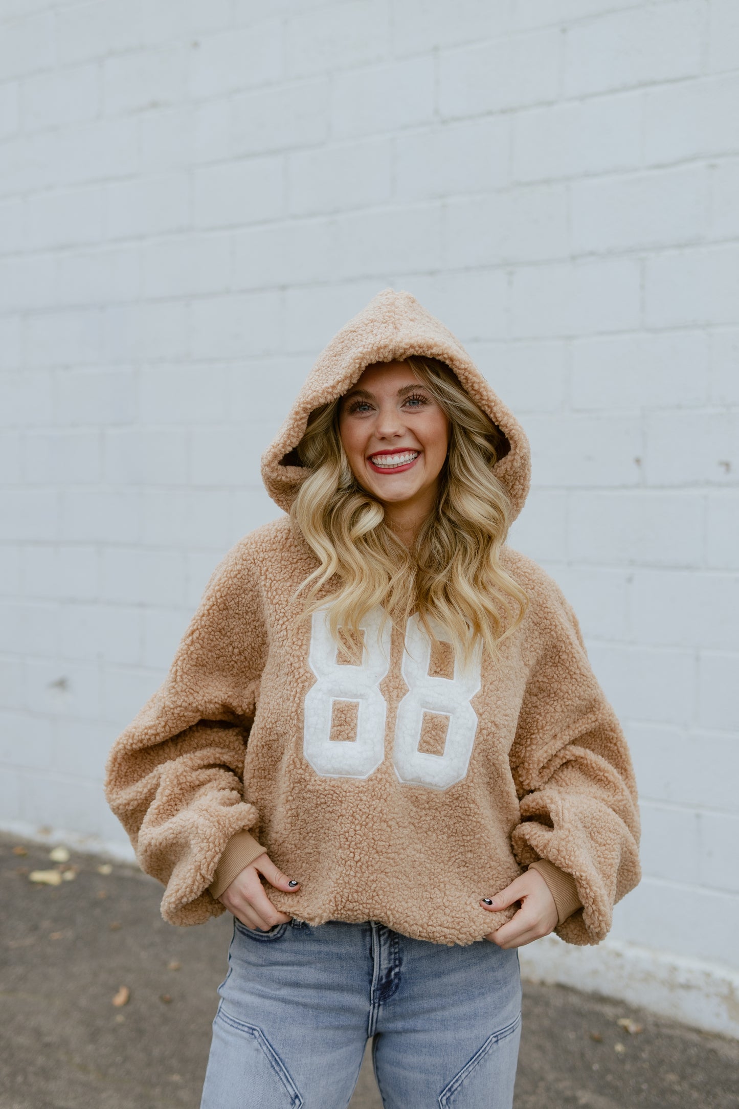 Tan Sherpa Hoodie