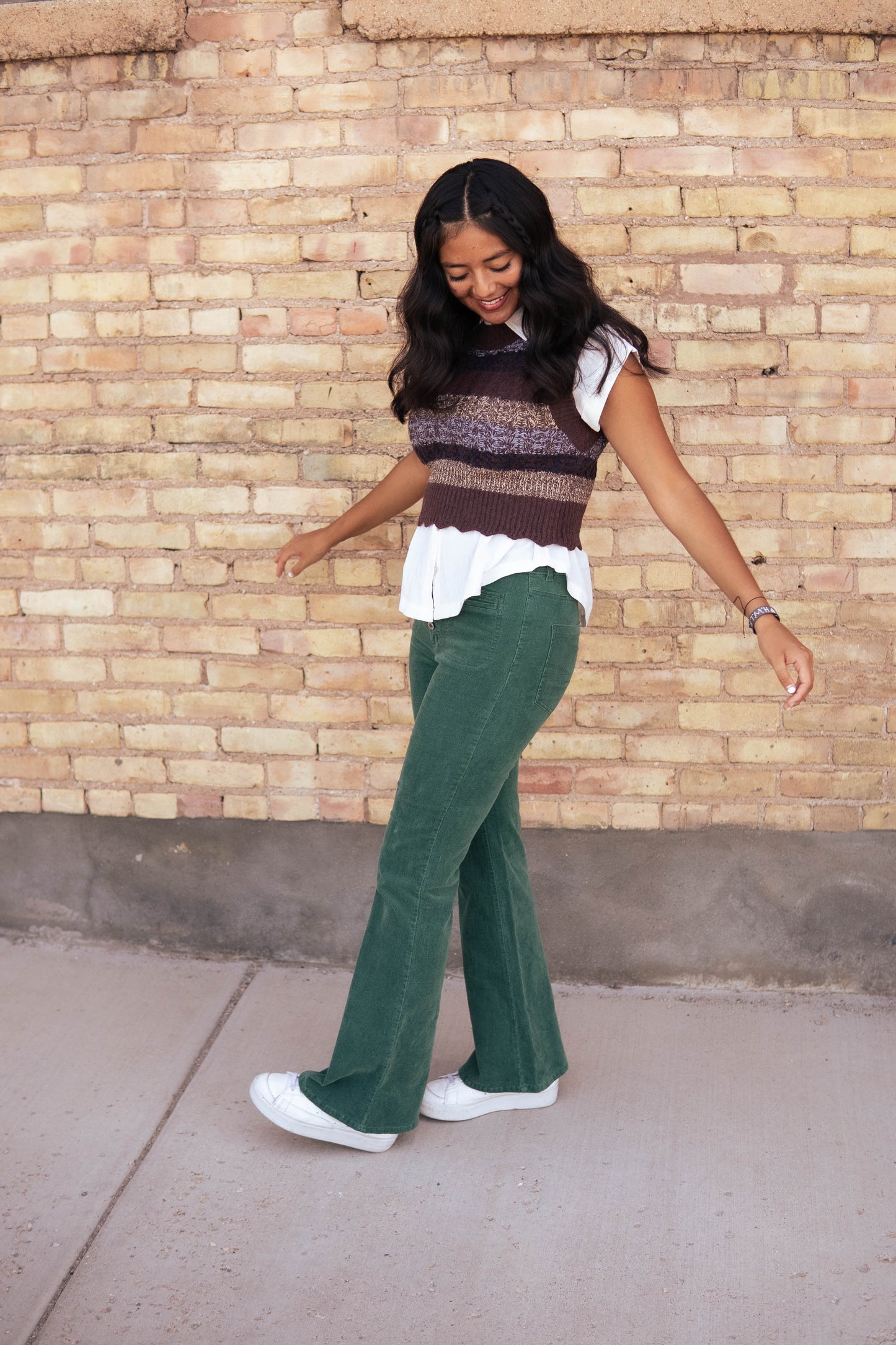 Corduroy Pants, Cords, Green pants, back to school clothes