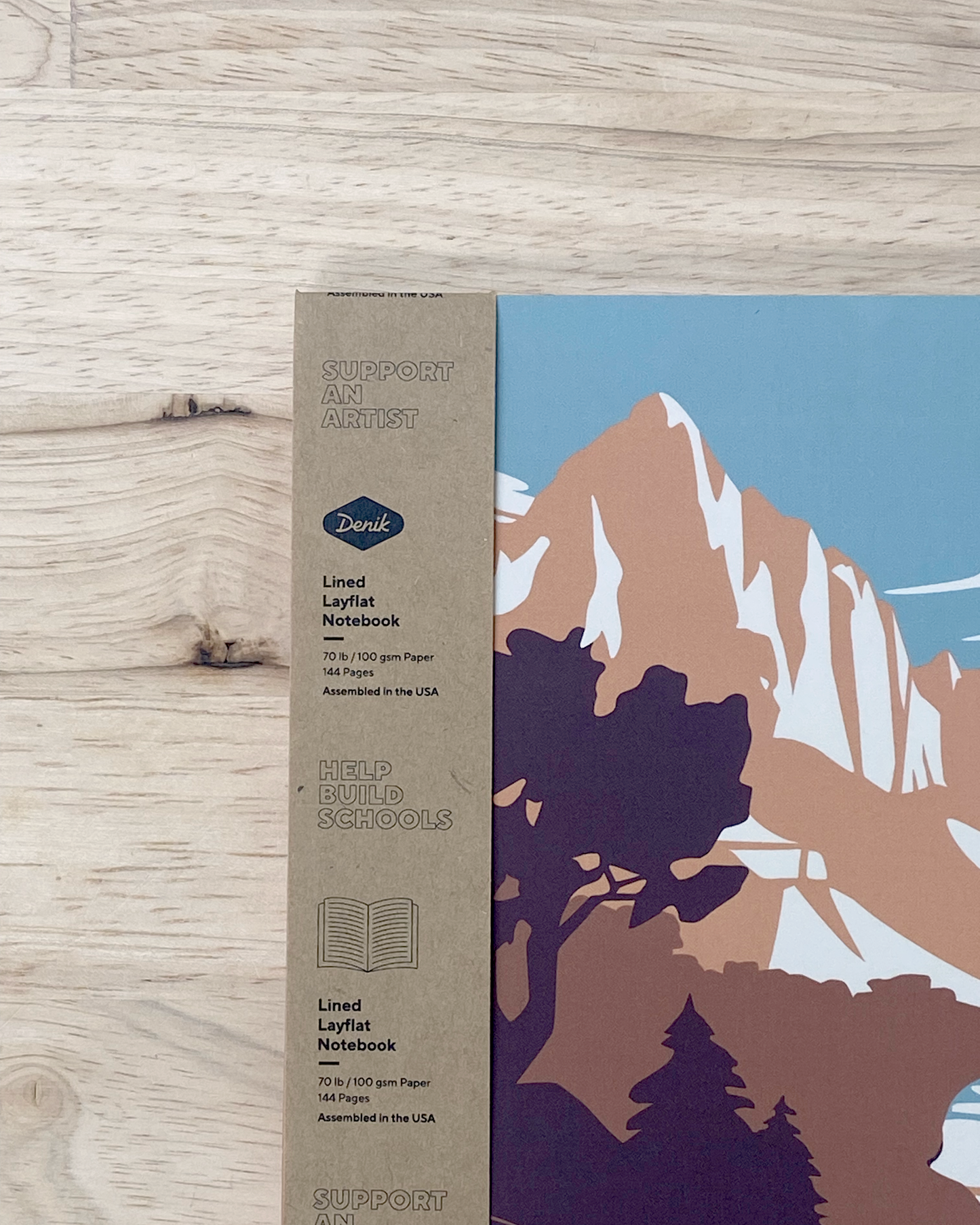 Lay flat notebook from Denik for Zion national park