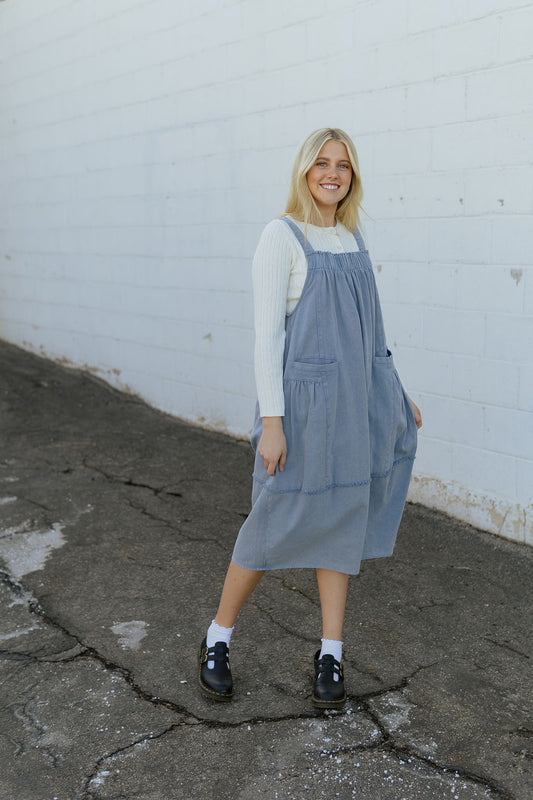 Denim jumper dress