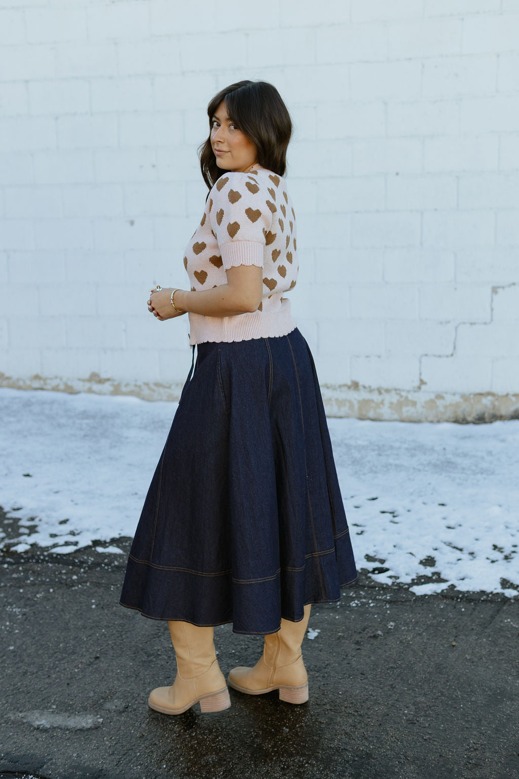 Denim A-Line Skirt
