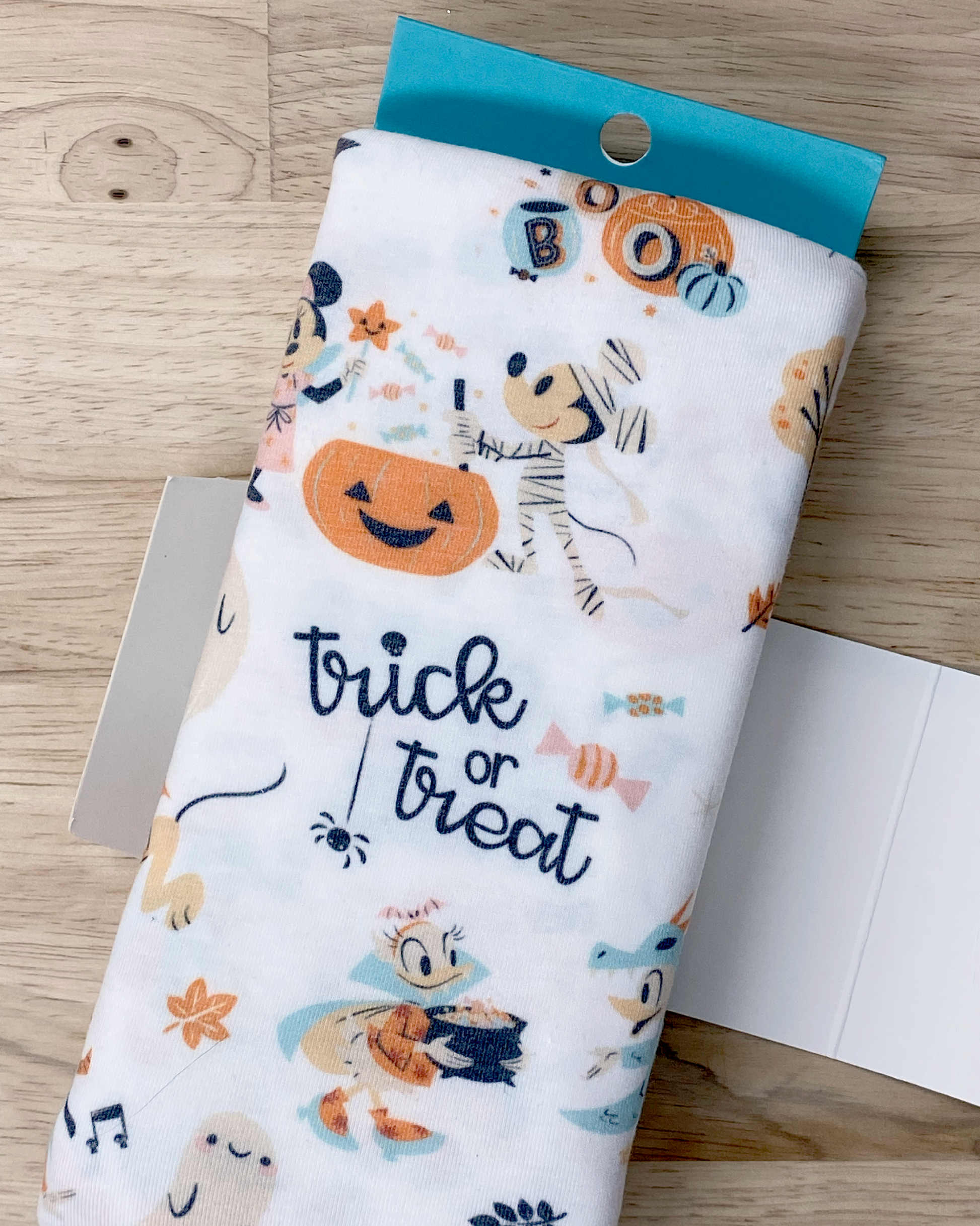 Copper Pearl swaddle blanket with vintage Disney Halloween print