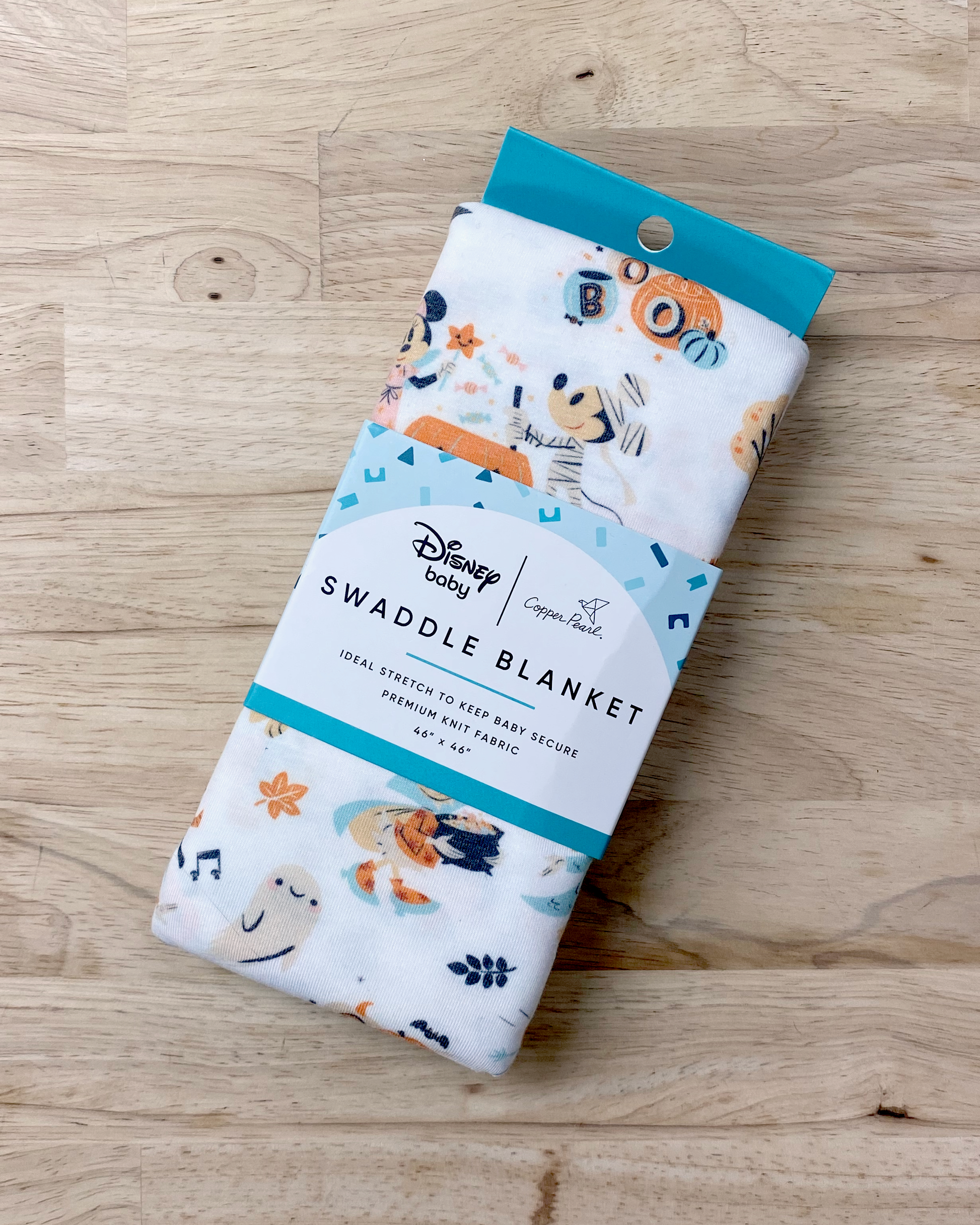 Copper Pearl swaddle blanket with vintage Disney Halloween print