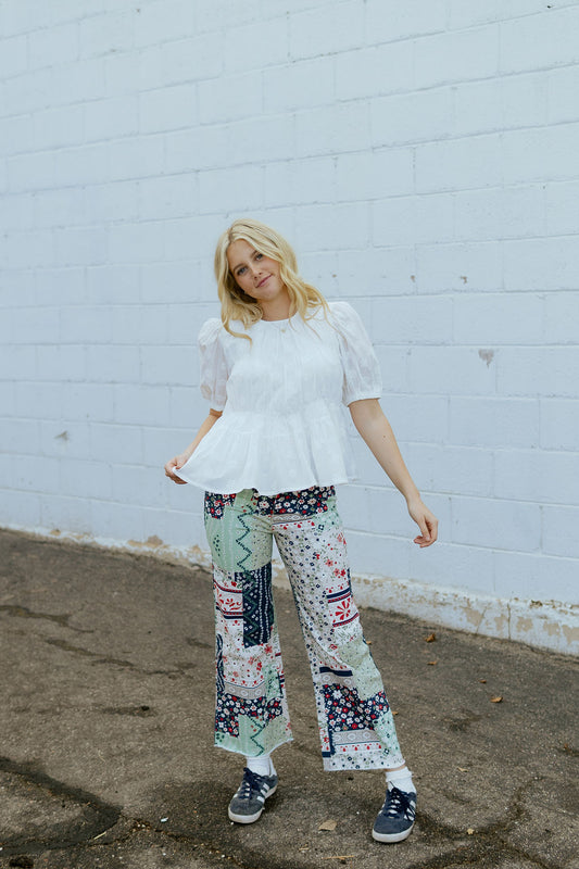 Floral Patchwork Jeans