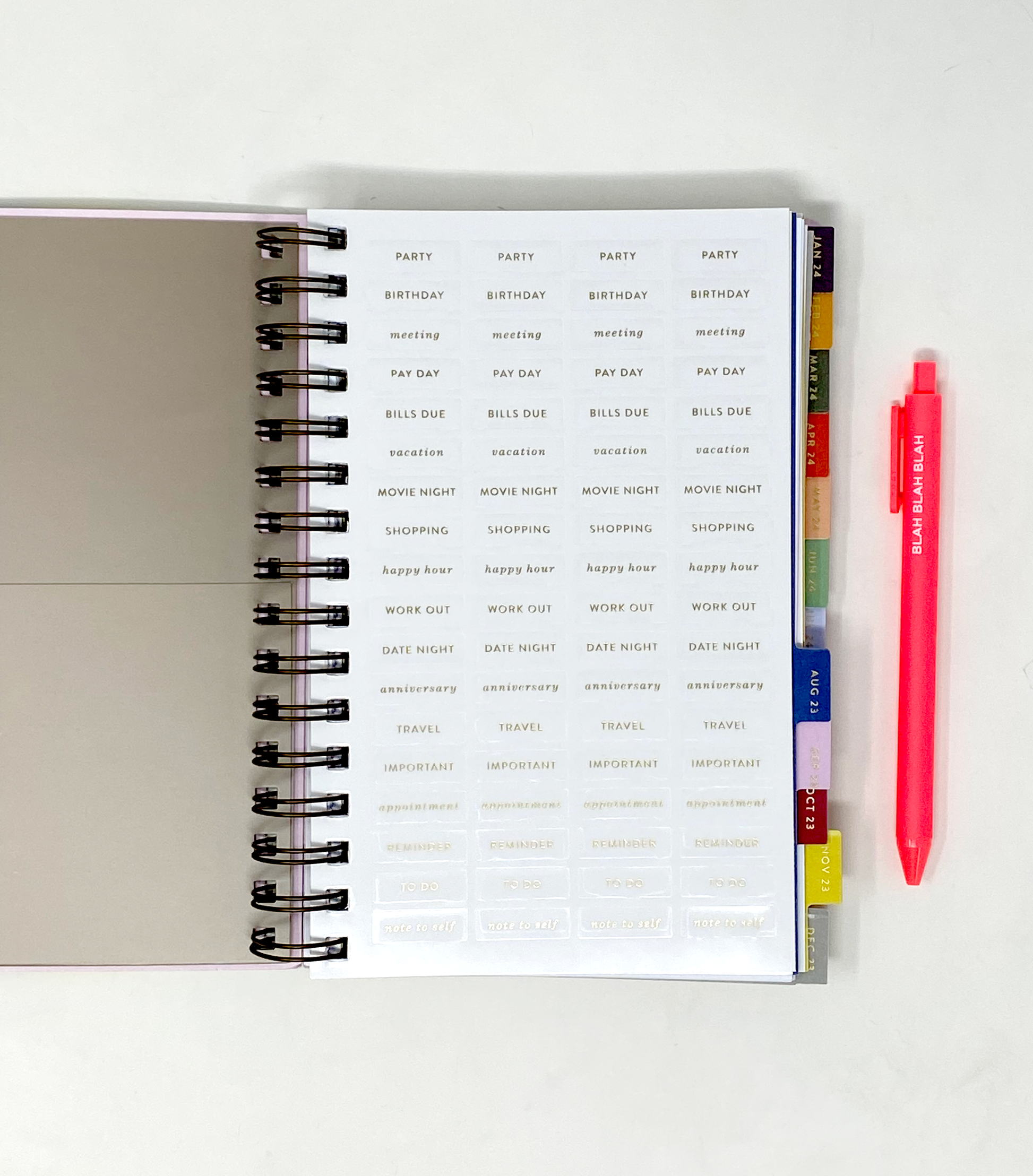 2023-2024 day planner, 17 month day planner