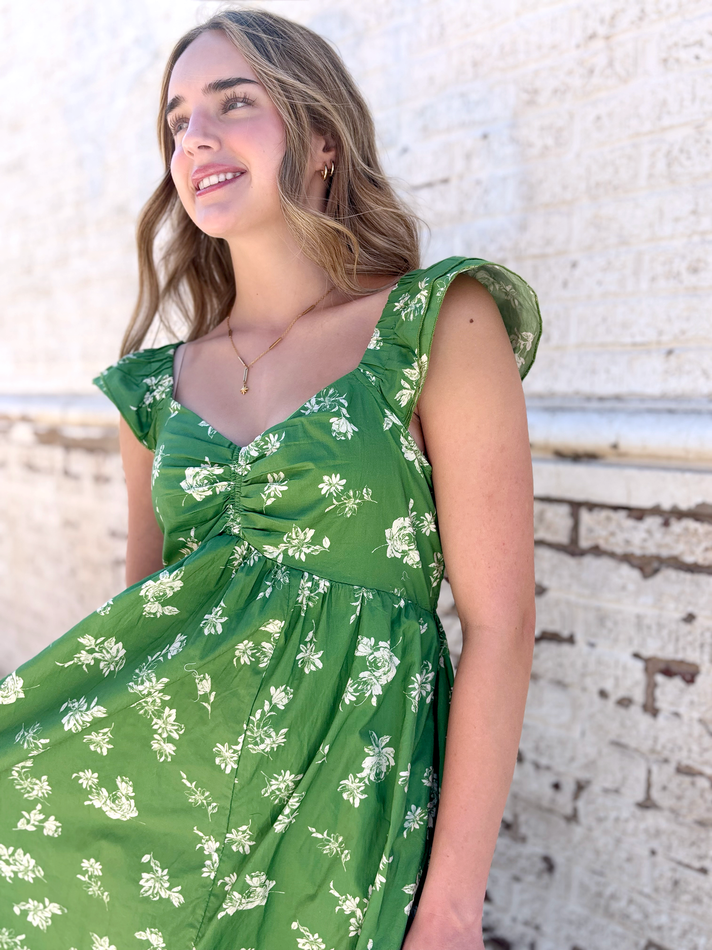 Green Floral Dress