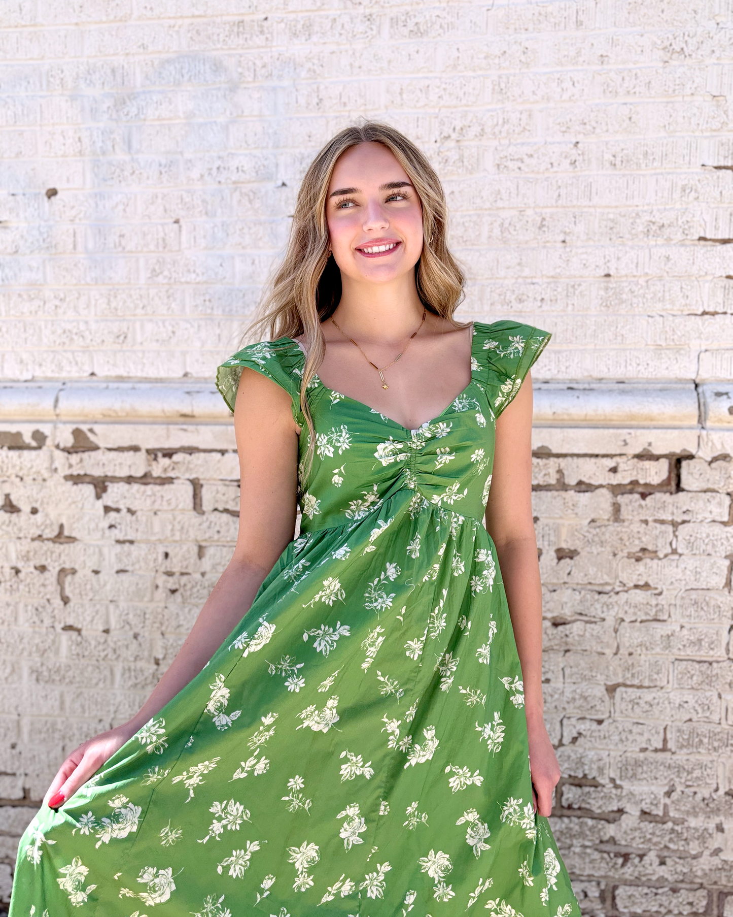Green Floral Dress