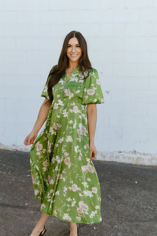 Green Floral Dress