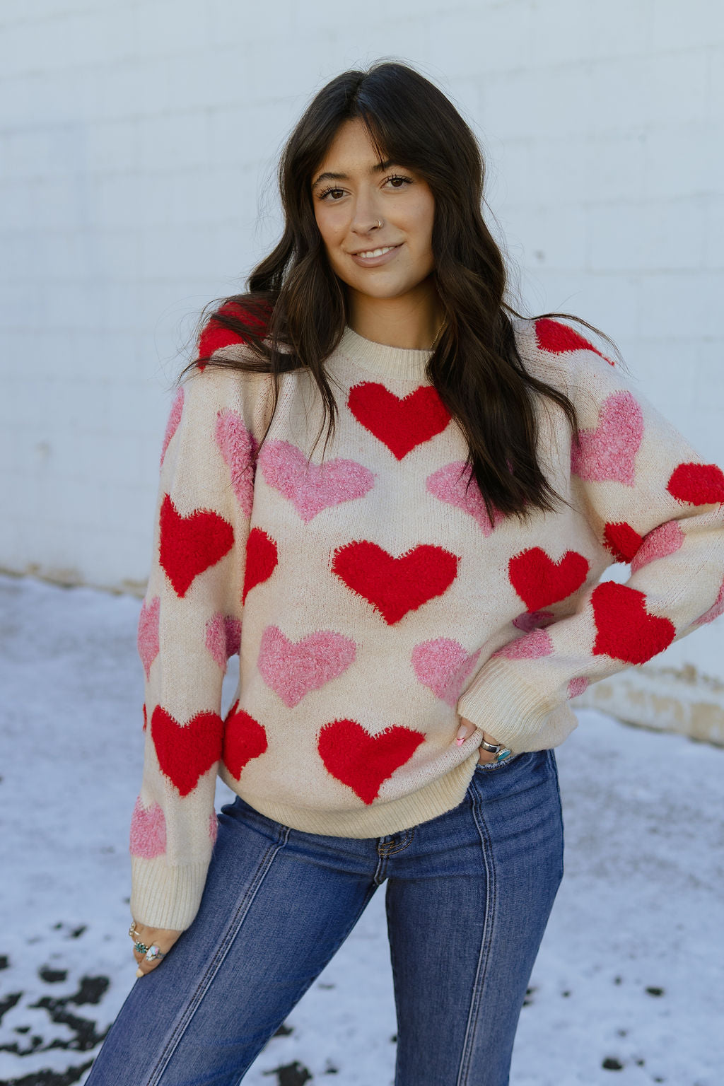 Cute Valentine Hearts sweater