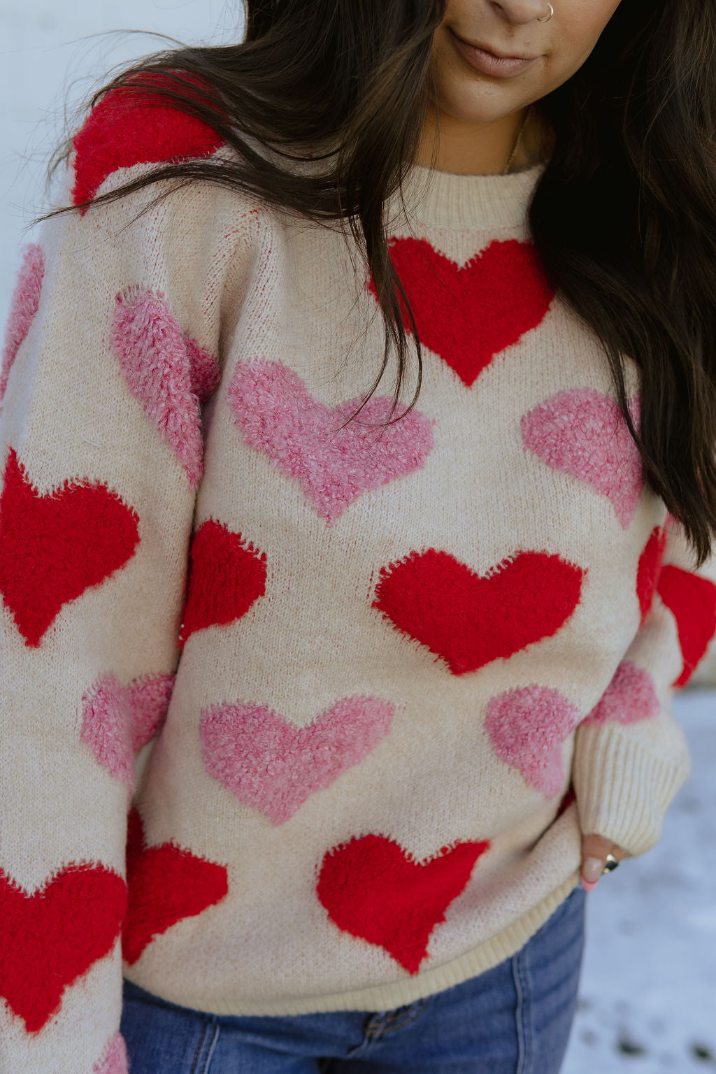 Cute valentine hearts sweater