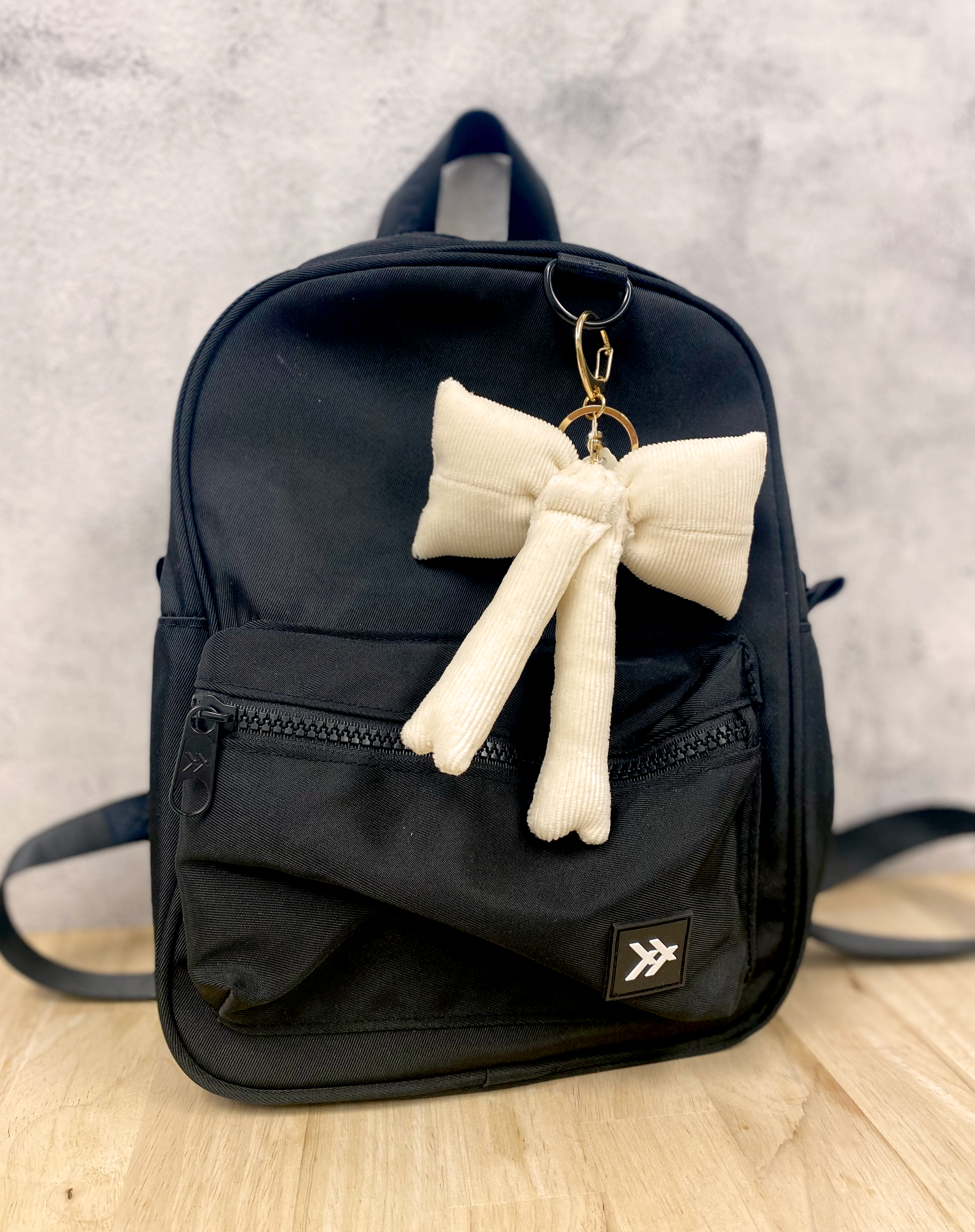 Ivory Bow Bag Charm