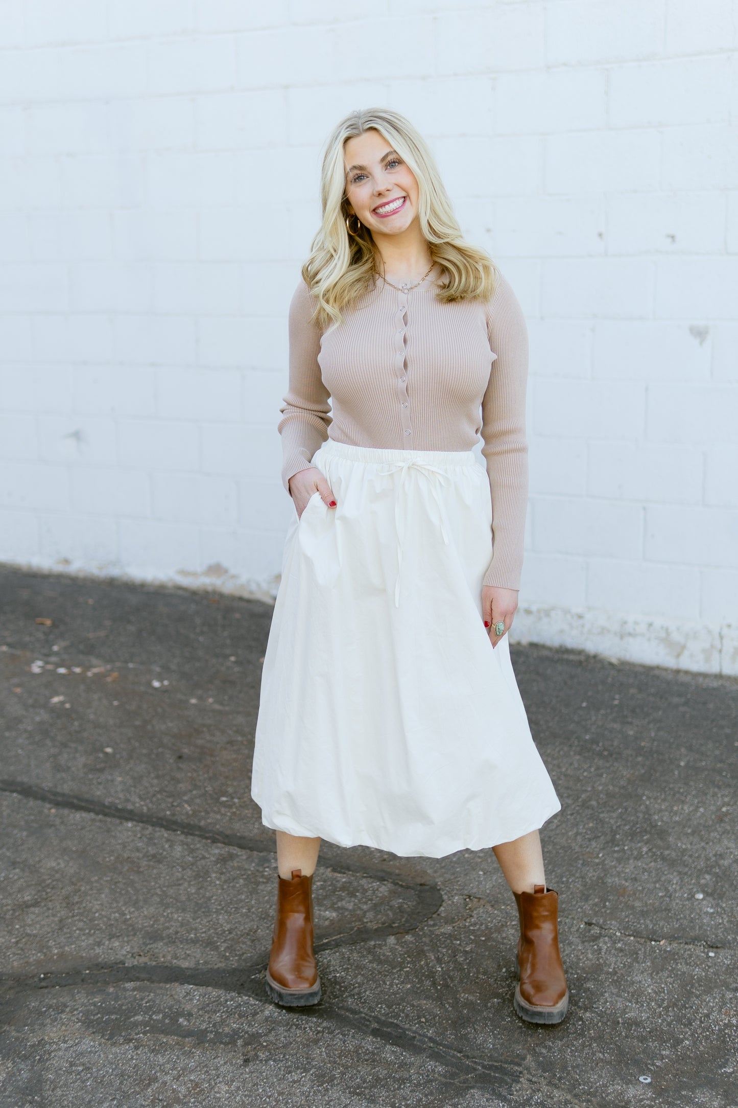 Ivory bubble skirt