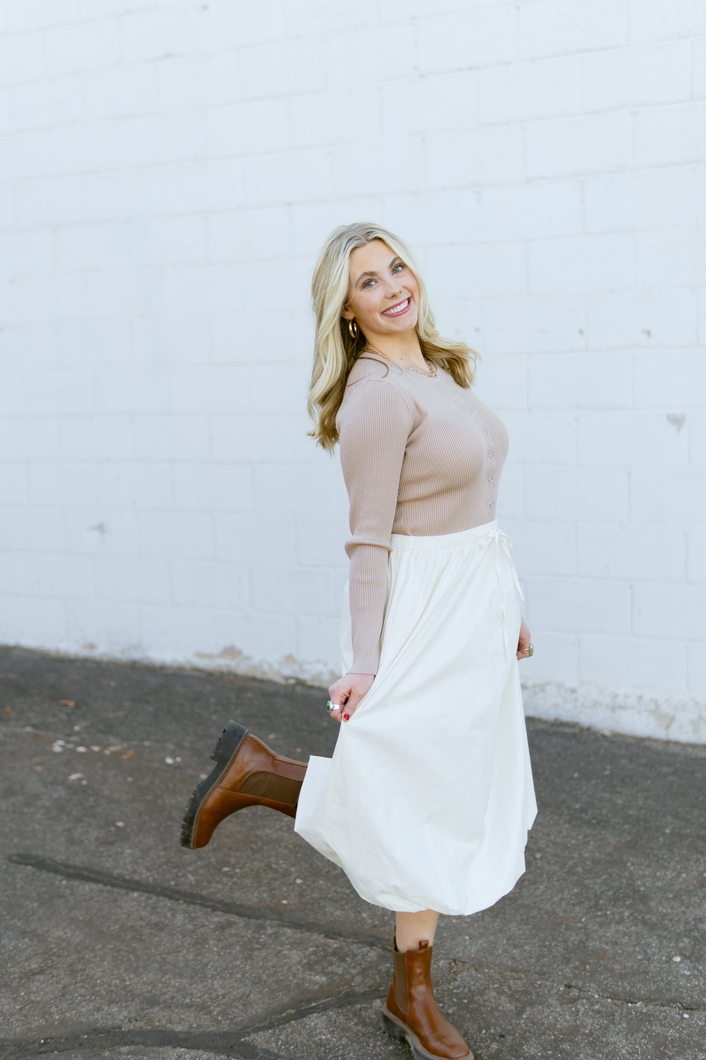 Ivory bubble skirt