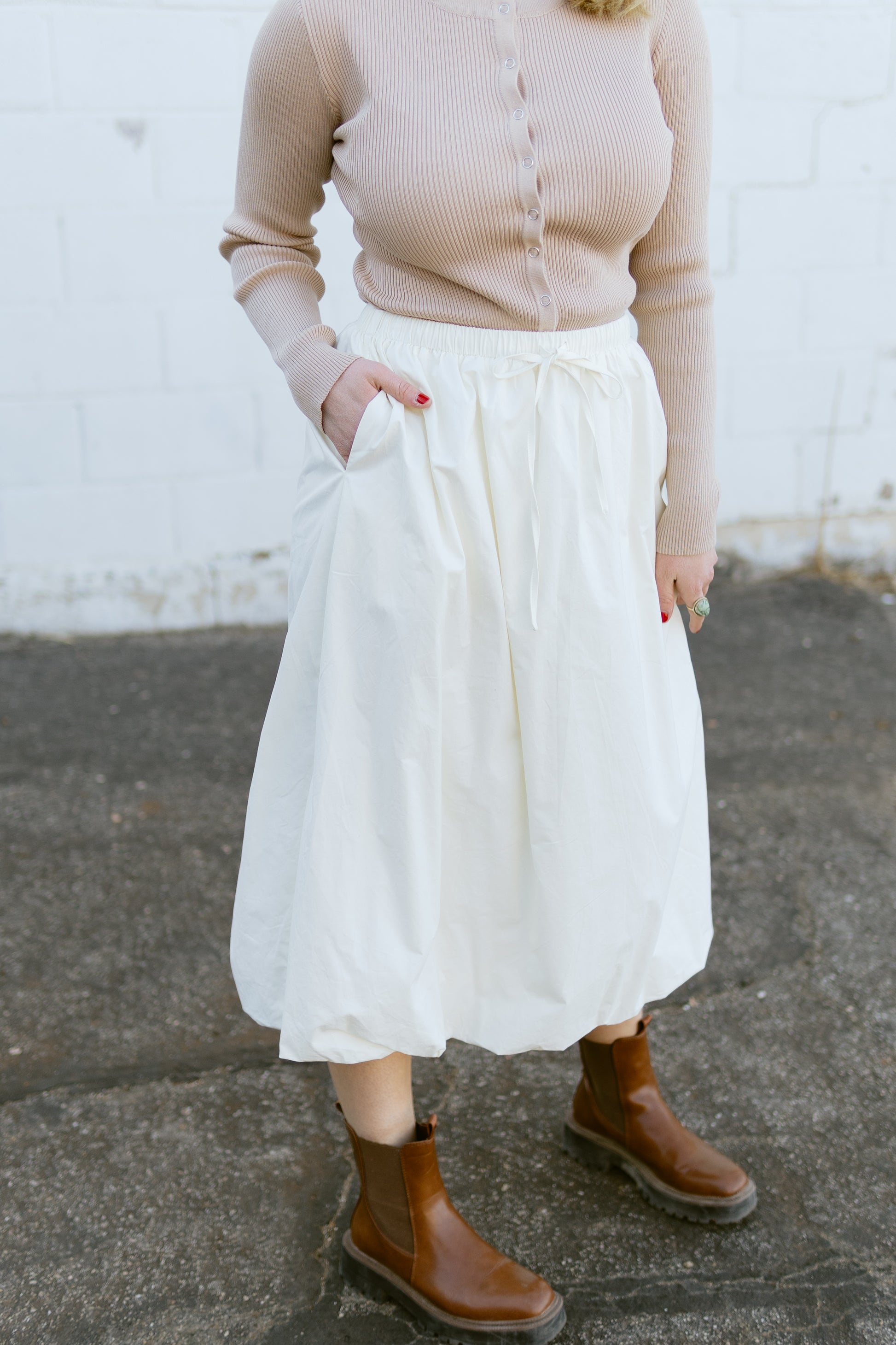 Ivory bubble skirt