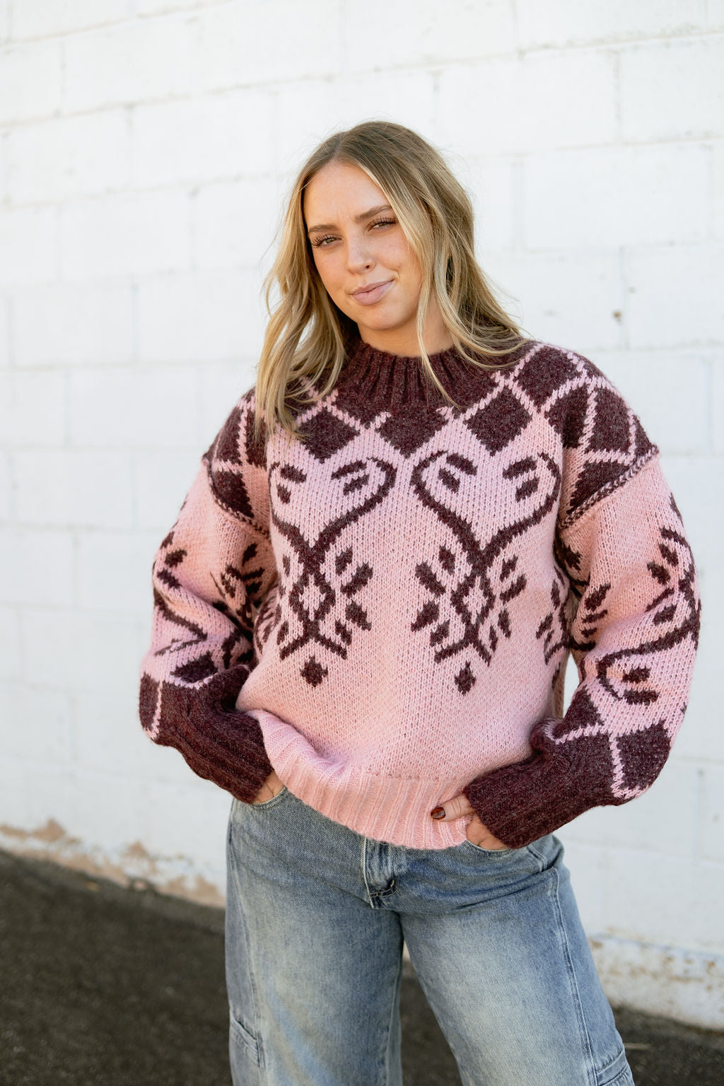 Jacquard Knit Sweater