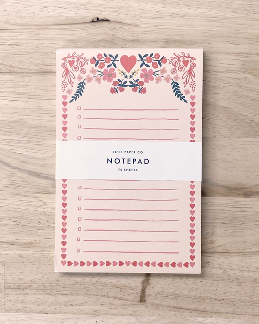 Juliet notepad checklist from Rifle Paper Co